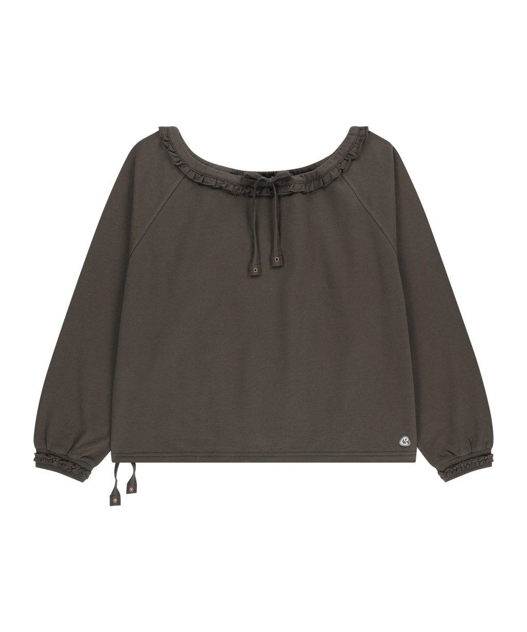 Coyseio - Drawstring Long Sleeve (Charcoal) product image 1 | TRAB K-Fashion Australia