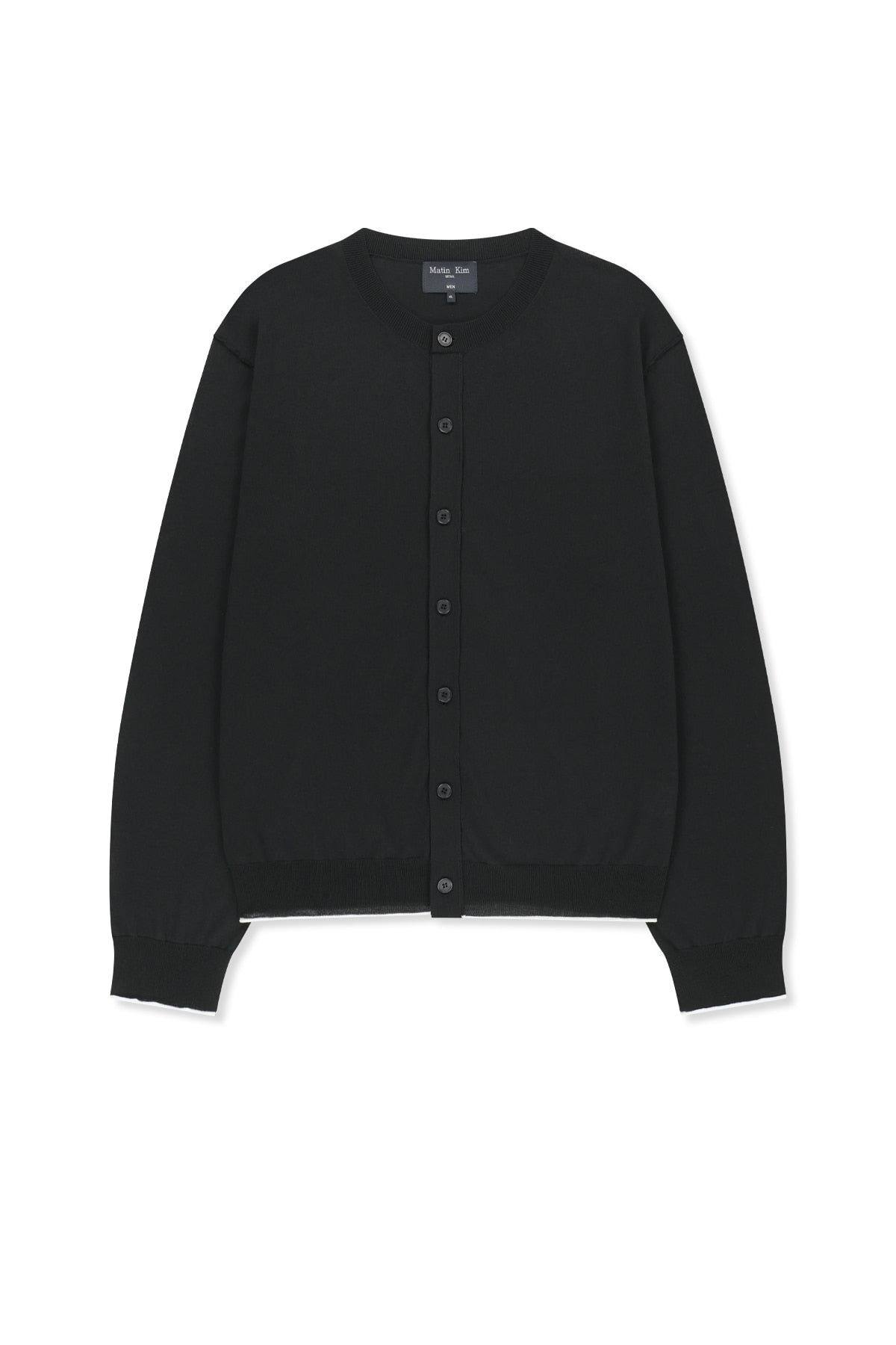 Matin Kim - Back Logo Sheer Cardigan (Black) product image 12 | TRAB K-Fashion Australia