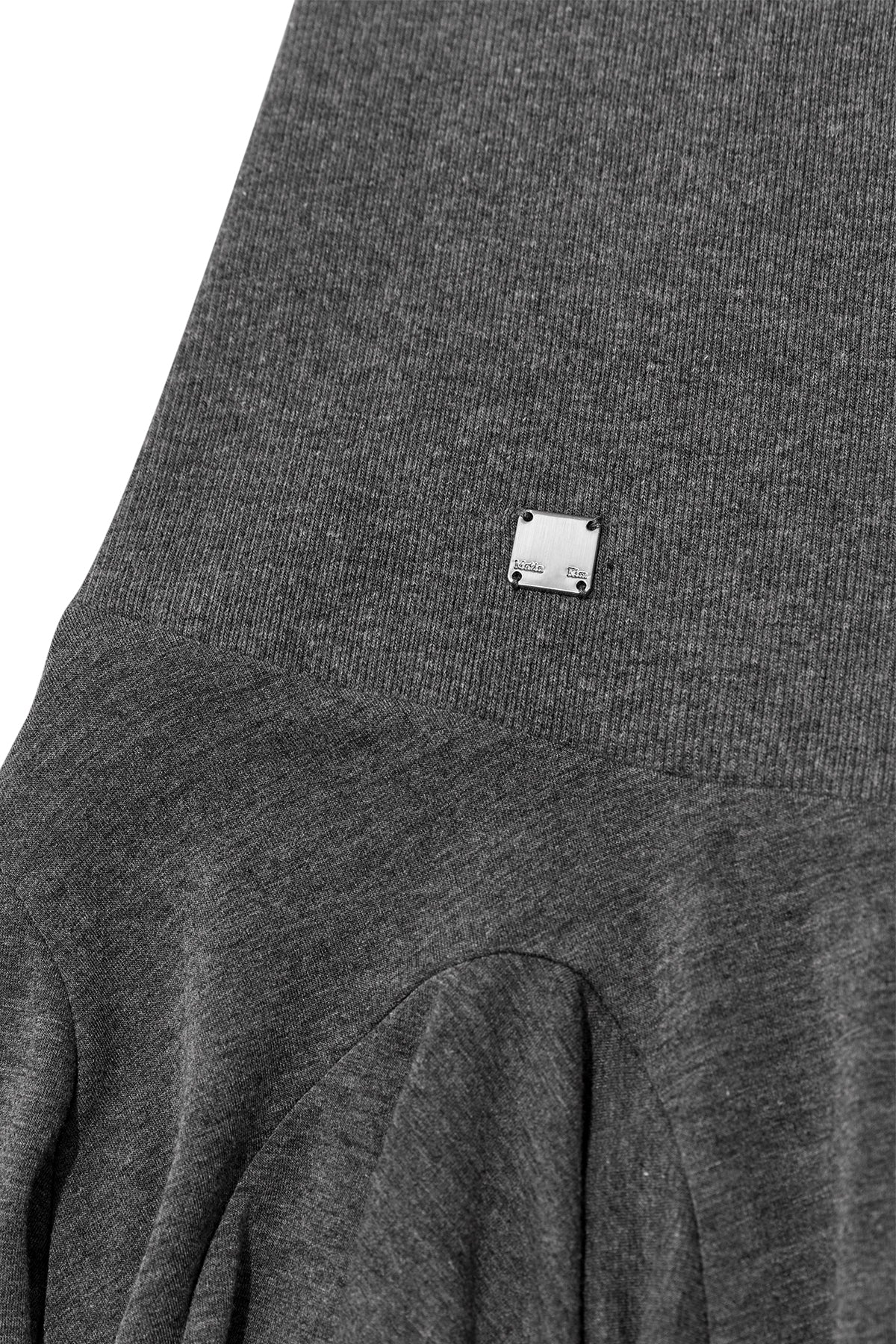 Matin Kim - Unbalance Flare Folding Skirt (Charcoal) product image 4 | TRAB K-Fashion Australia