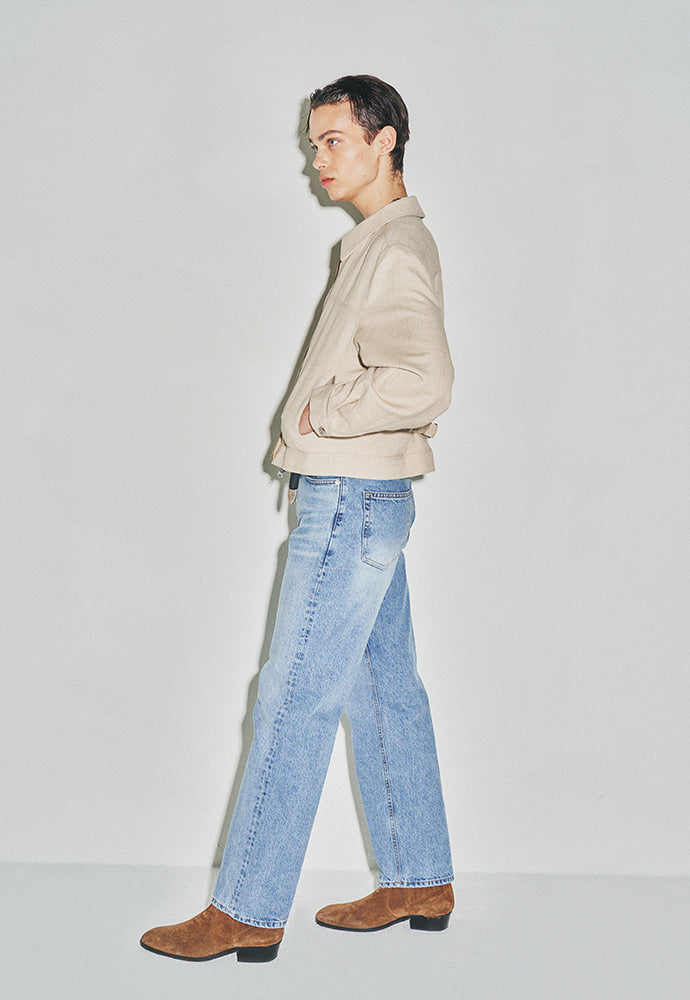 Tonywack - Milled Linen Rayon Type1 Zip Jacket (Natural Ecru) product image 2 | TRAB K-Fashion Australia