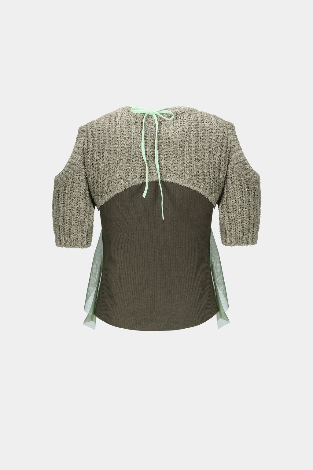 Andersson Bell - Cut-Out Combination Knit Top (Beige) product image 12 | TRAB K-Fashion Australia