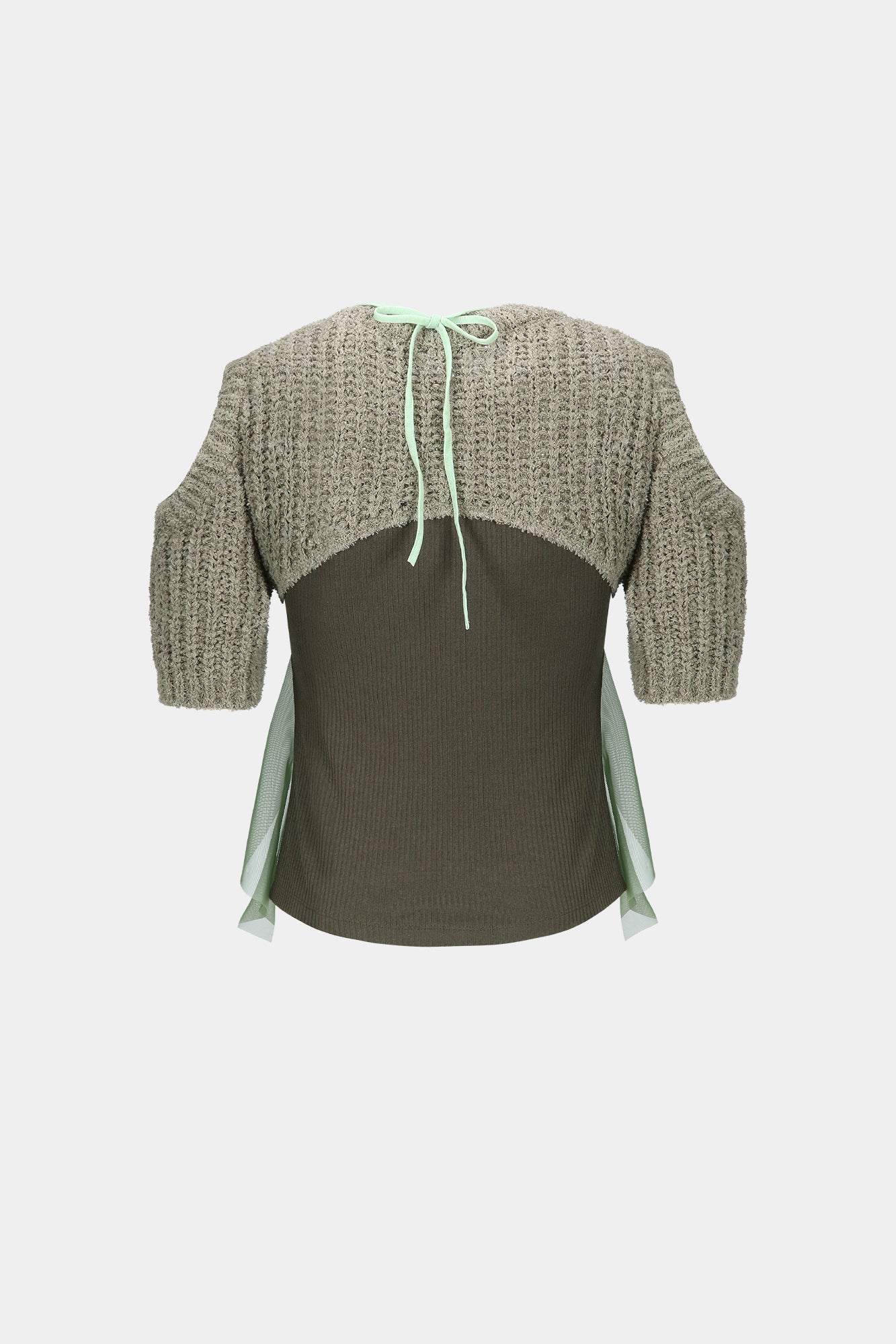 Andersson Bell - Cut-Out Combination Knit Top (Beige) product image 12 | TRAB K-Fashion Australia