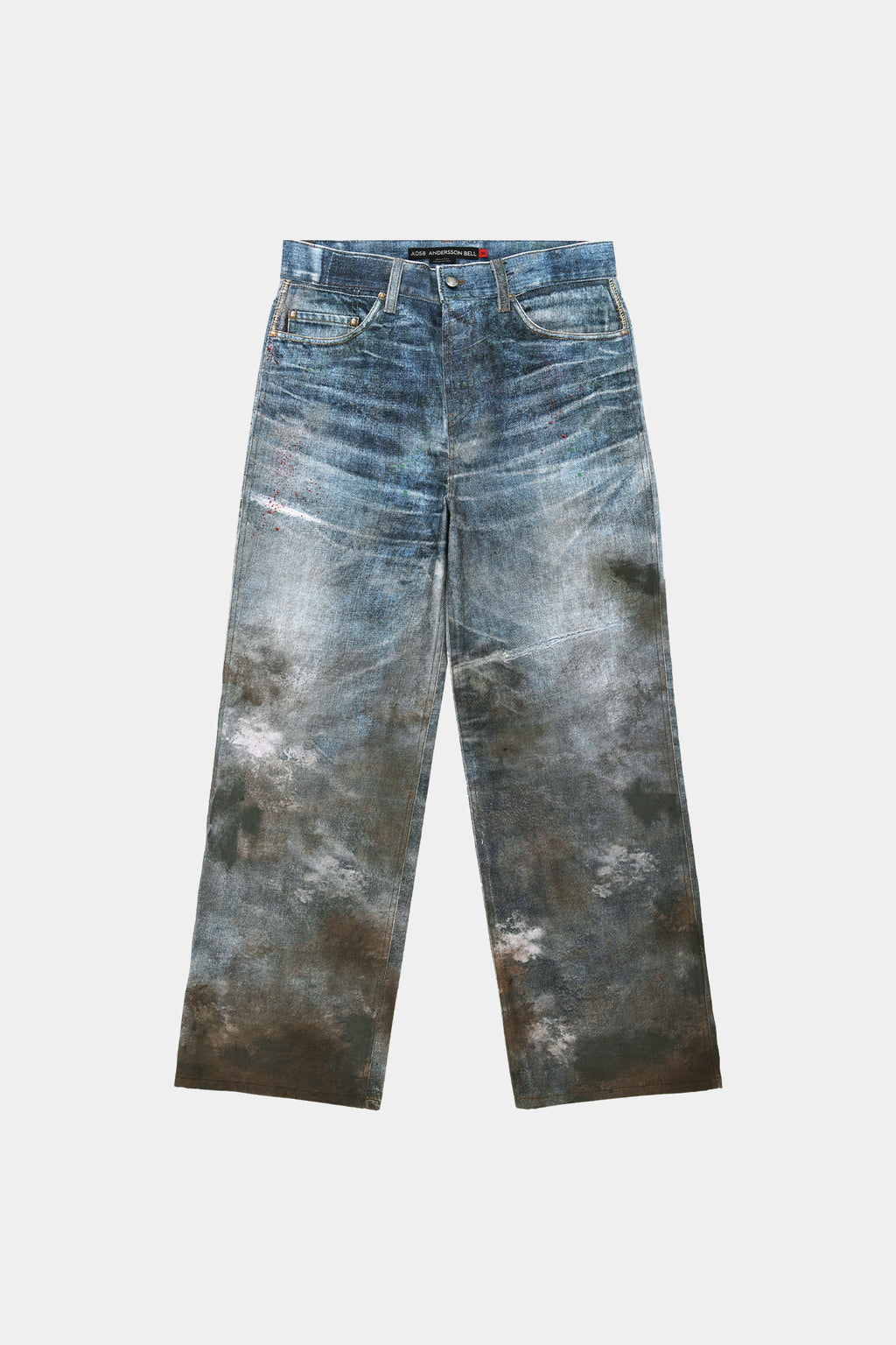 Andersson Bell - Unisex Festival Mud Printed Jeans (Blue) product image 11 | TRAB K-Fashion Australia