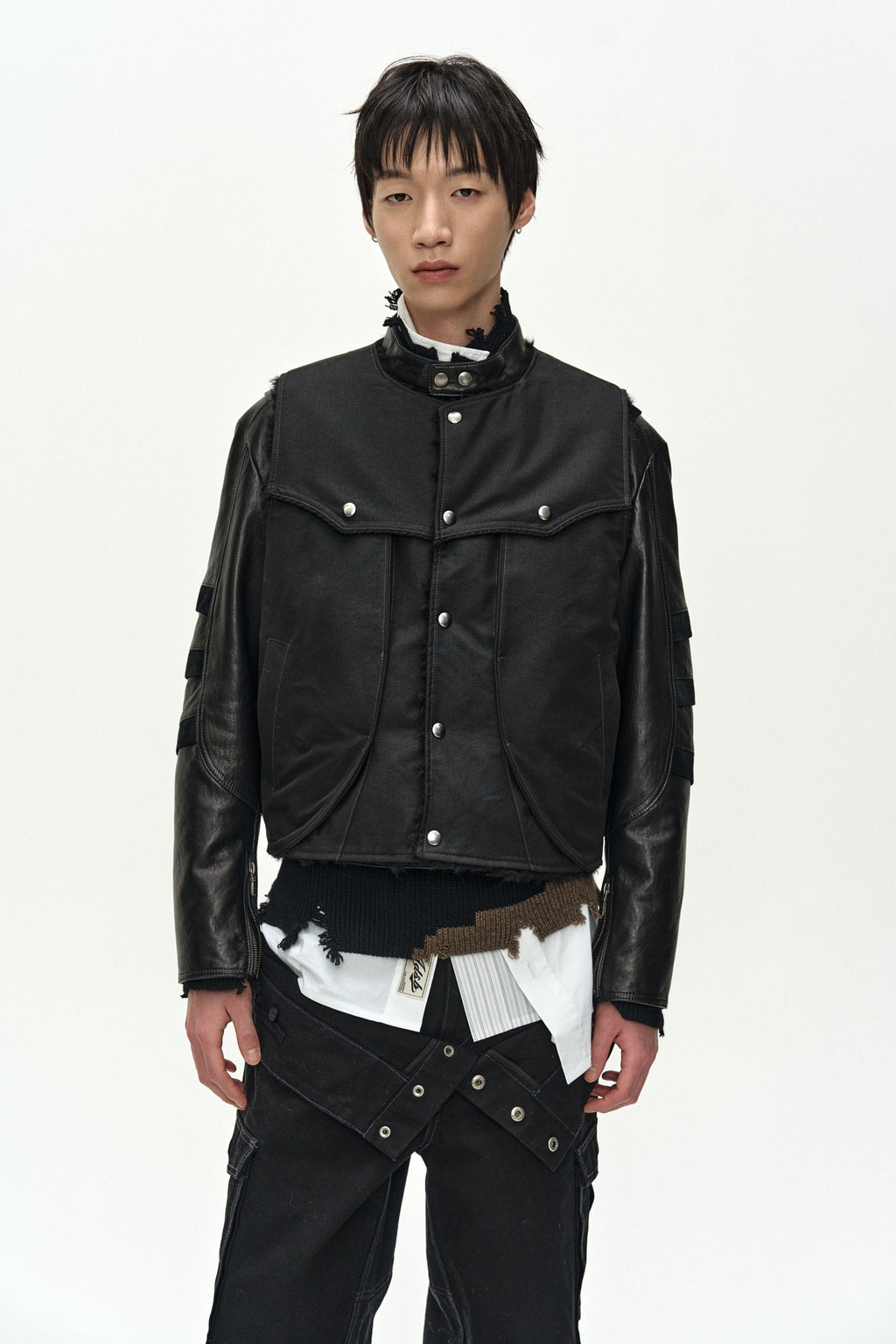 Andersson Bell - Unisex Reversible Collarless Fur Vest (Black) product image 1 | TRAB K-Fashion Australia