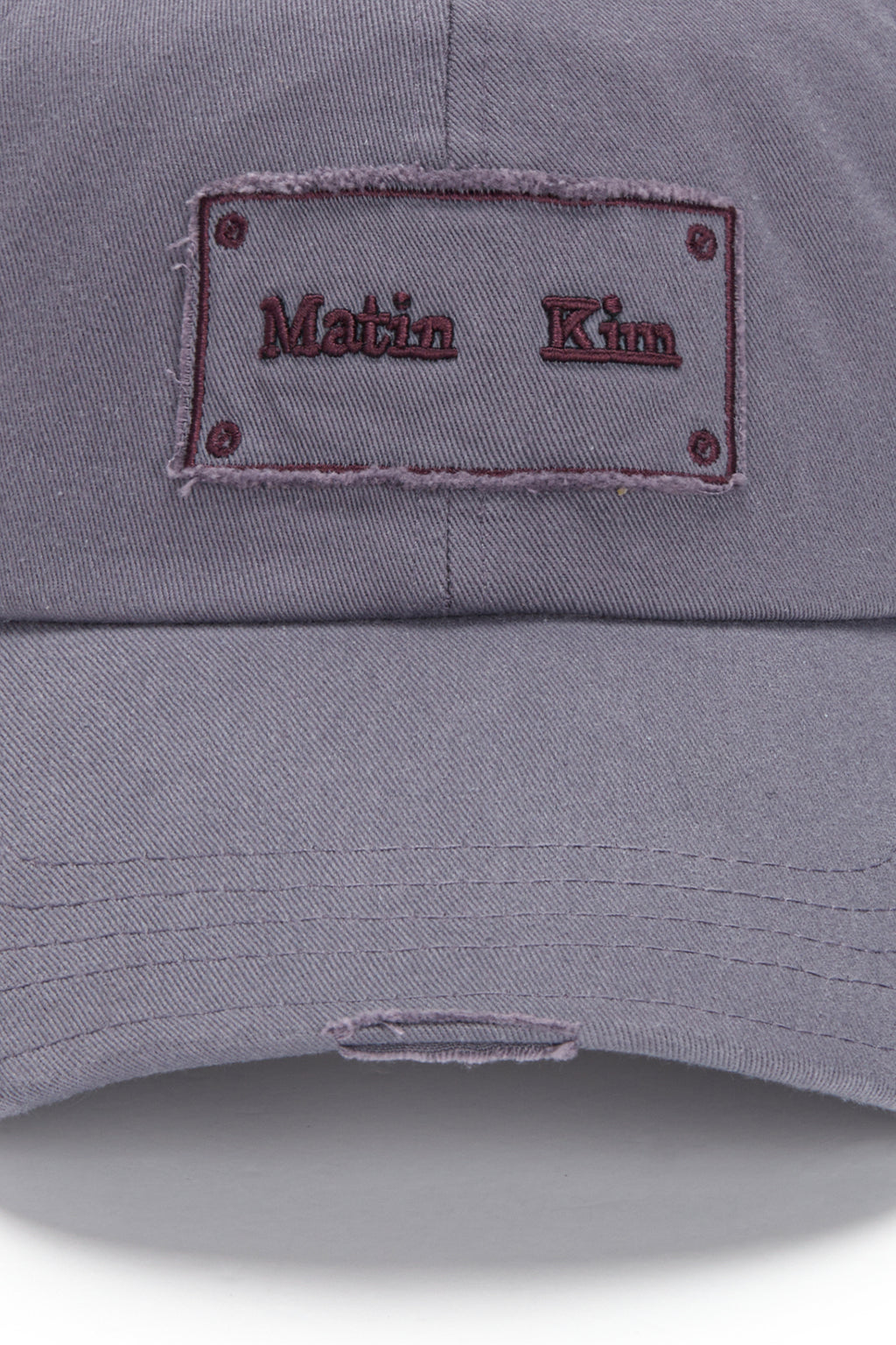 Matin Kim - Square Logo Cutout Ball Cap (Purple) product image 4 | TRAB K-Fashion Australia
