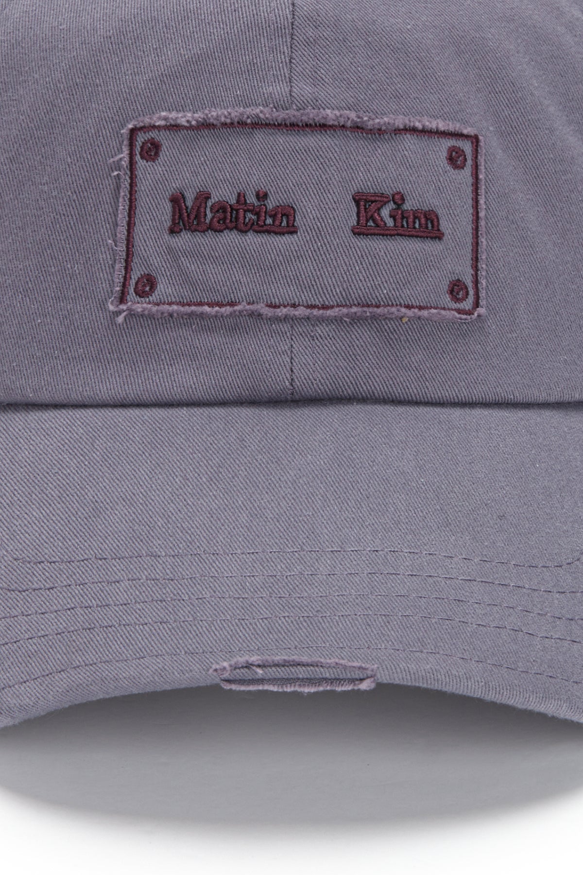 Matin Kim - Square Logo Cutout Ball Cap (Purple) product image 4 | TRAB K-Fashion Australia