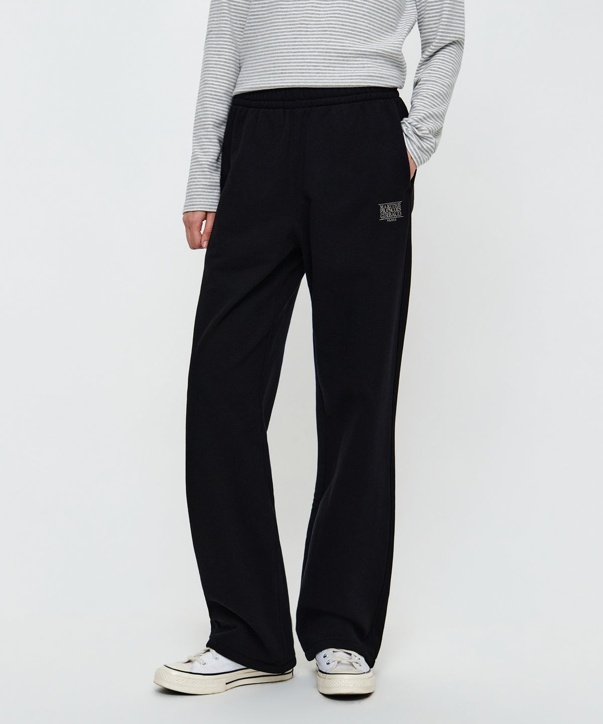 Marithe & Francois Girbaud - Classic Logo Sweat Pants (Black) product image 1 | TRAB K-Fashion Australia
