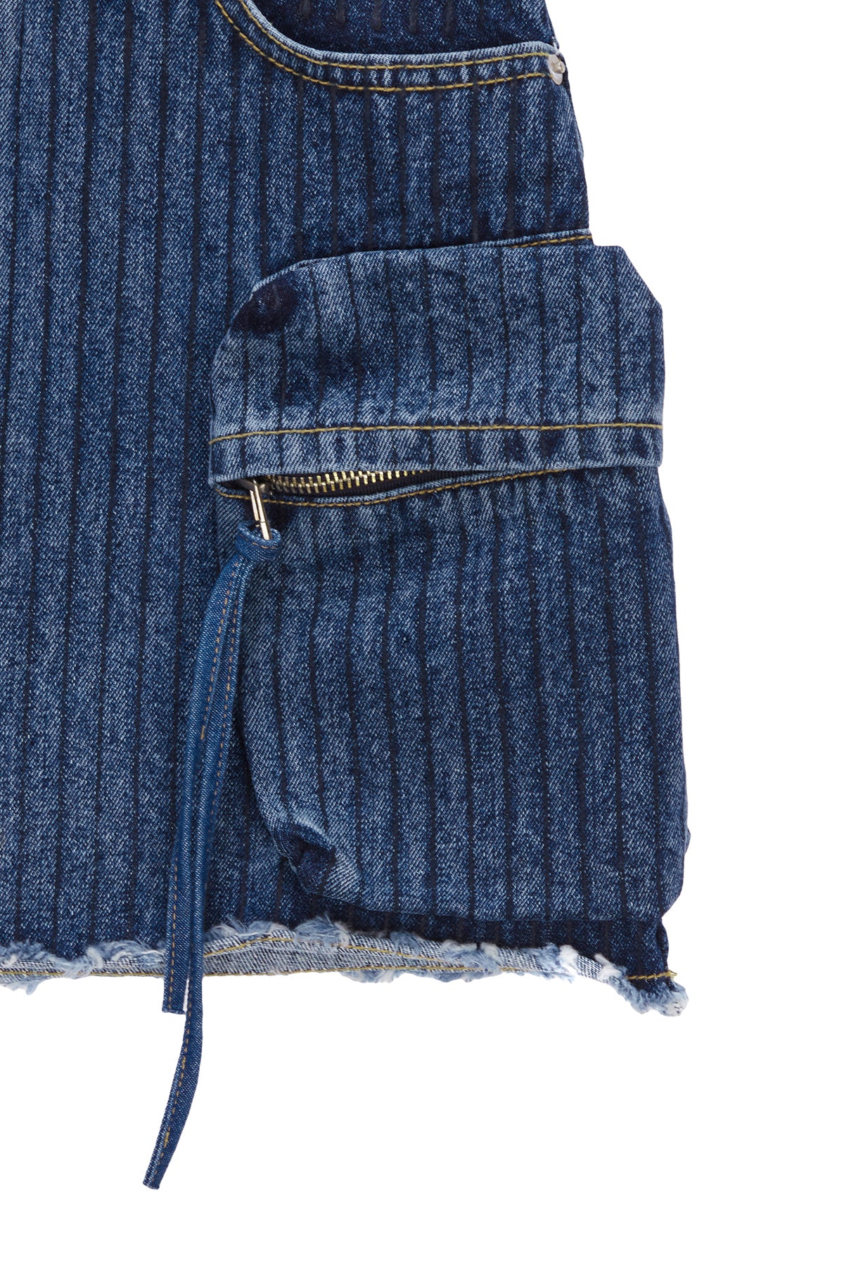 Matin Kim - Stripe Cargo Denim Mini Skirt (Blue) product image 4 | TRAB K-Fashion Australia