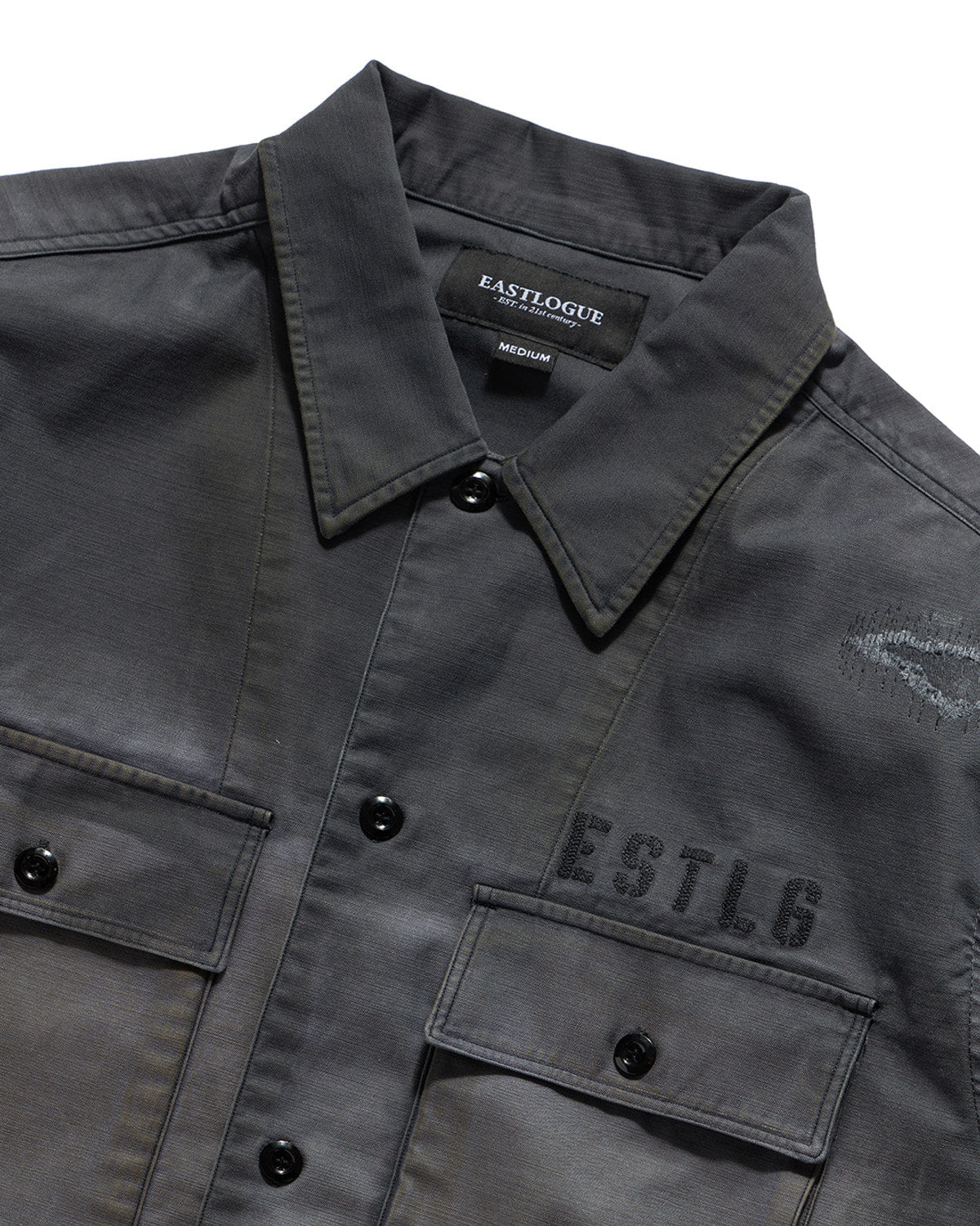 Eastlogue - Peace Symbol Damage Shirts (Vintage Charcoal) product image 8 | TRAB K-Fashion Australia
