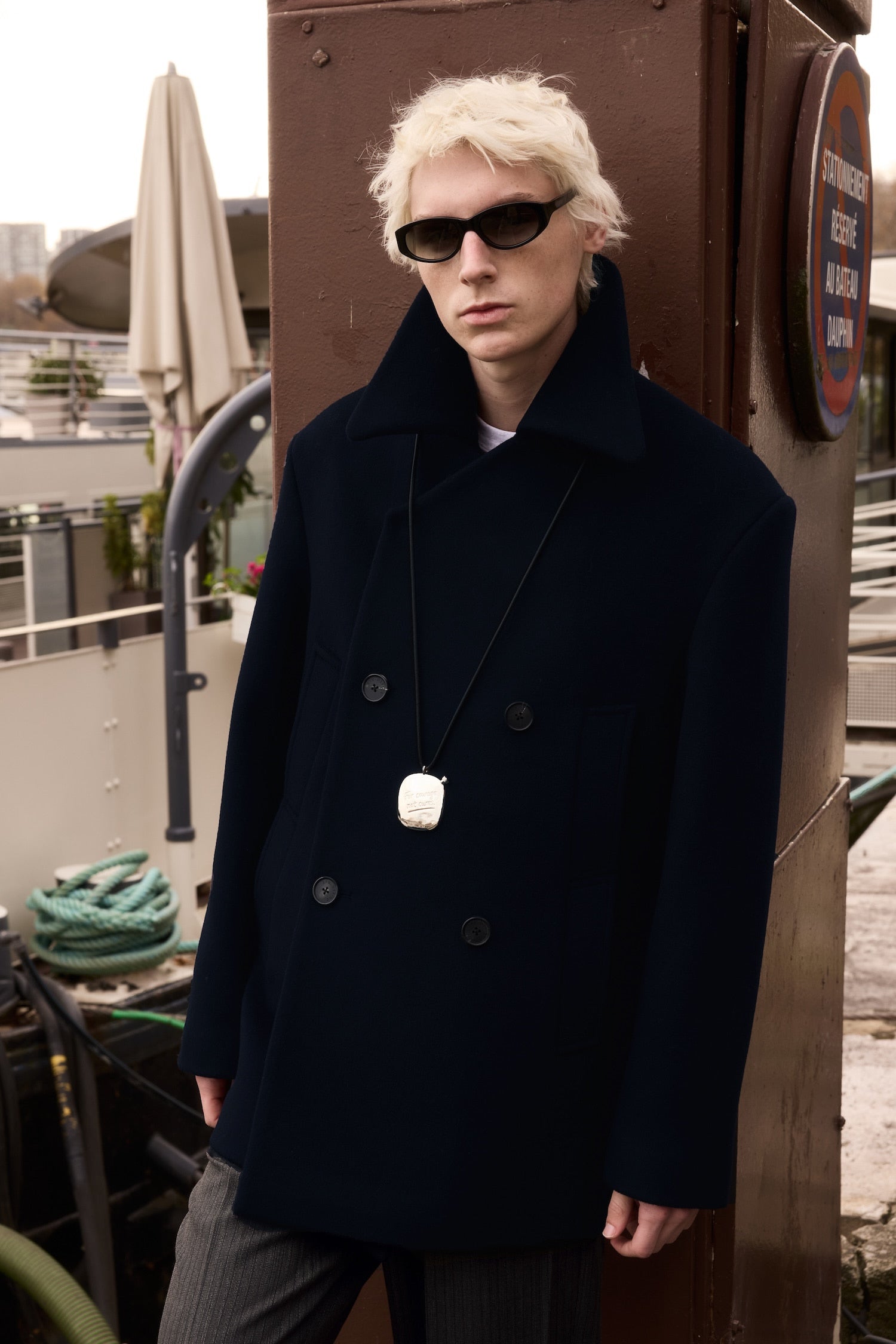 STU - Caban Coat In (Navy) product image 2 | TRAB K-Fashion Australia