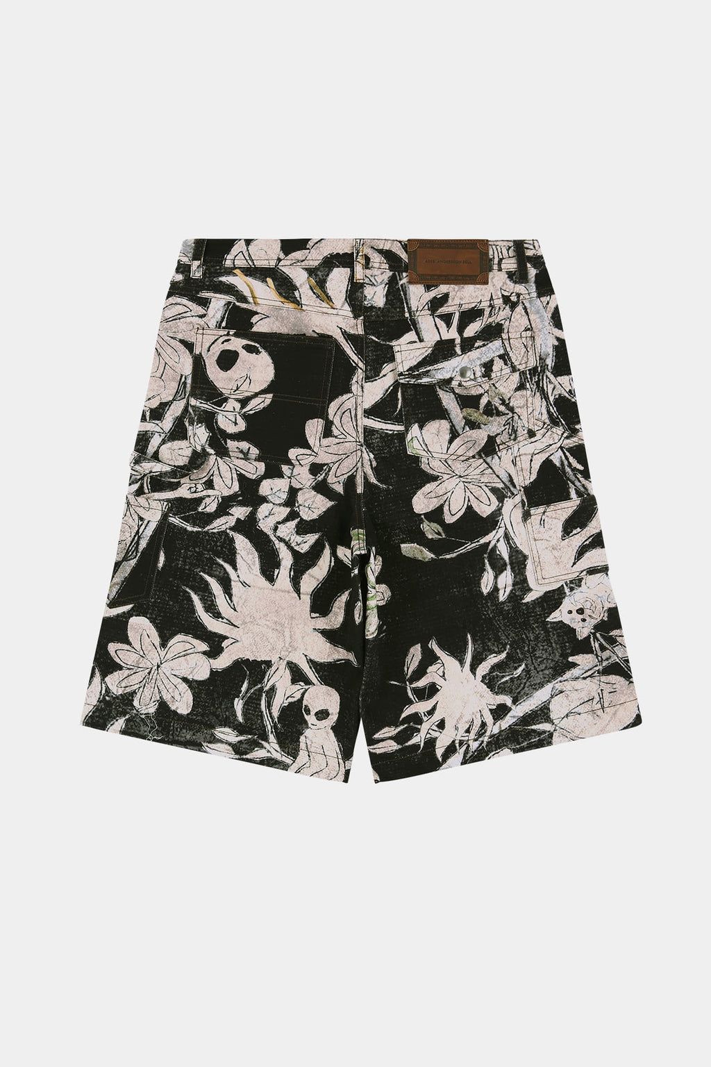 Andersson Bell - Flower Printed Carpenter Shorts (Black/Beige) product image 10 | TRAB K-Fashion Australia