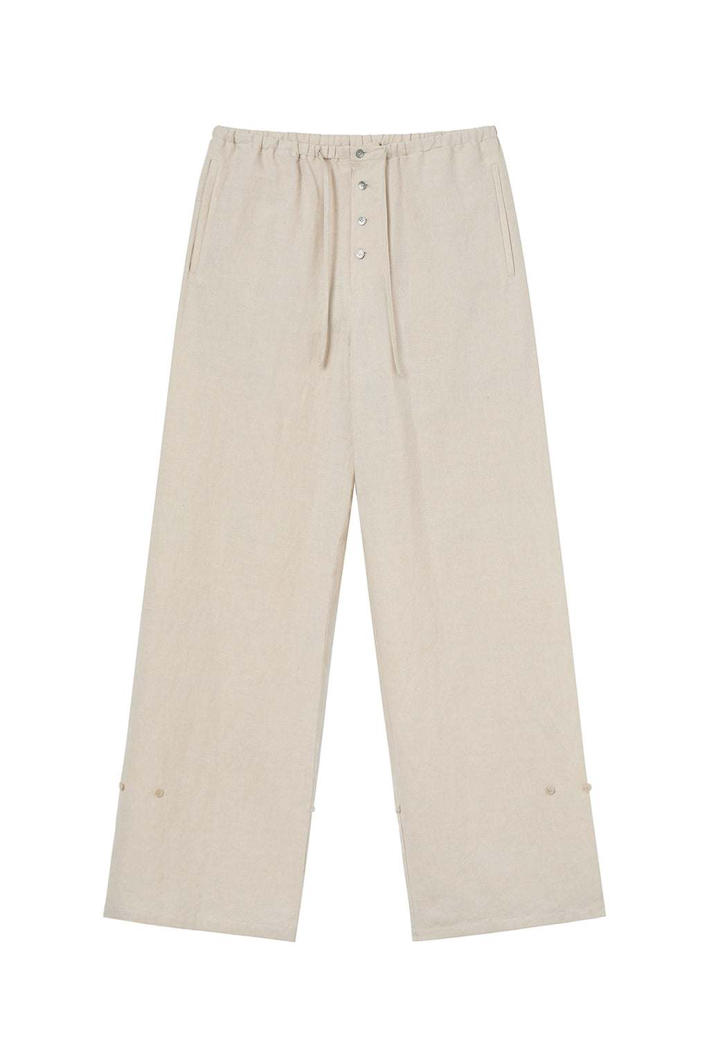 Deinet - Side Button Wide Pants (Beige) product image 10 | TRAB K-Fashion Australia