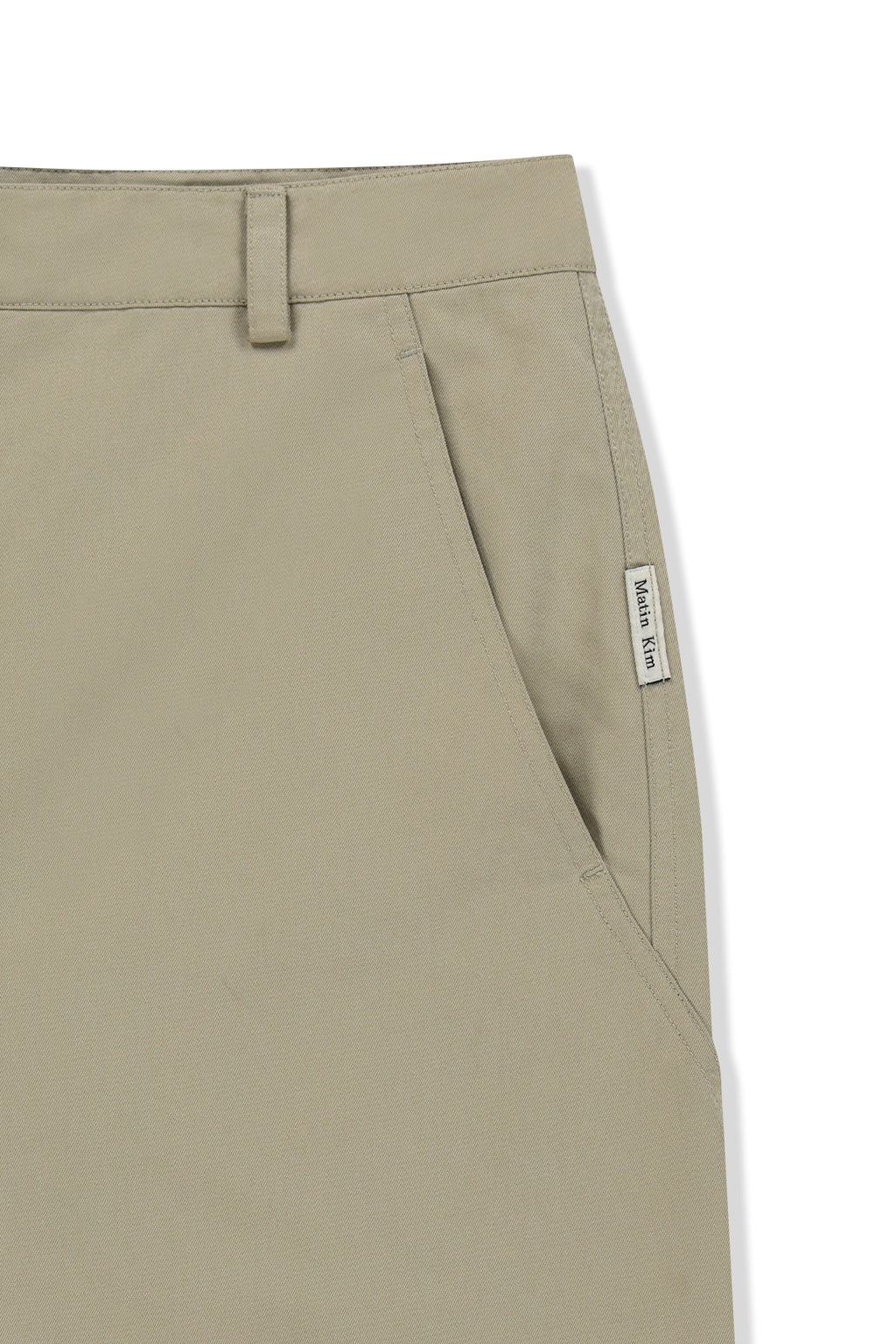 Matin Kim - Curved Seam Bermuda Pants (Beige) product image 5 | TRAB K-Fashion Australia
