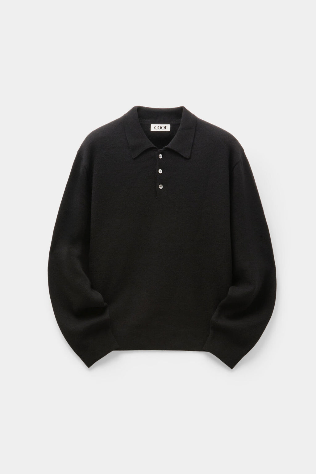 Coor - Topfill Wool Polo Knit (Black) product image 1 | TRAB K-Fashion Australia