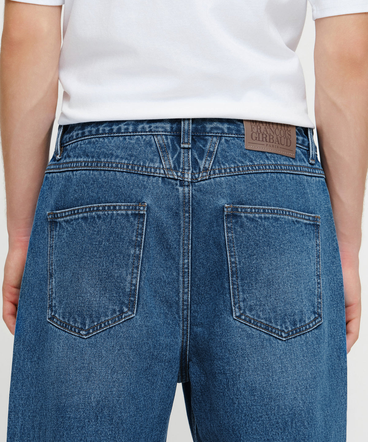 Marithe & Francois Girbaud - [Pre-order – Ships 30 Sep] Semi-wide Denim Pants (Blue) product image 2 | TRAB K-Fashion Australia