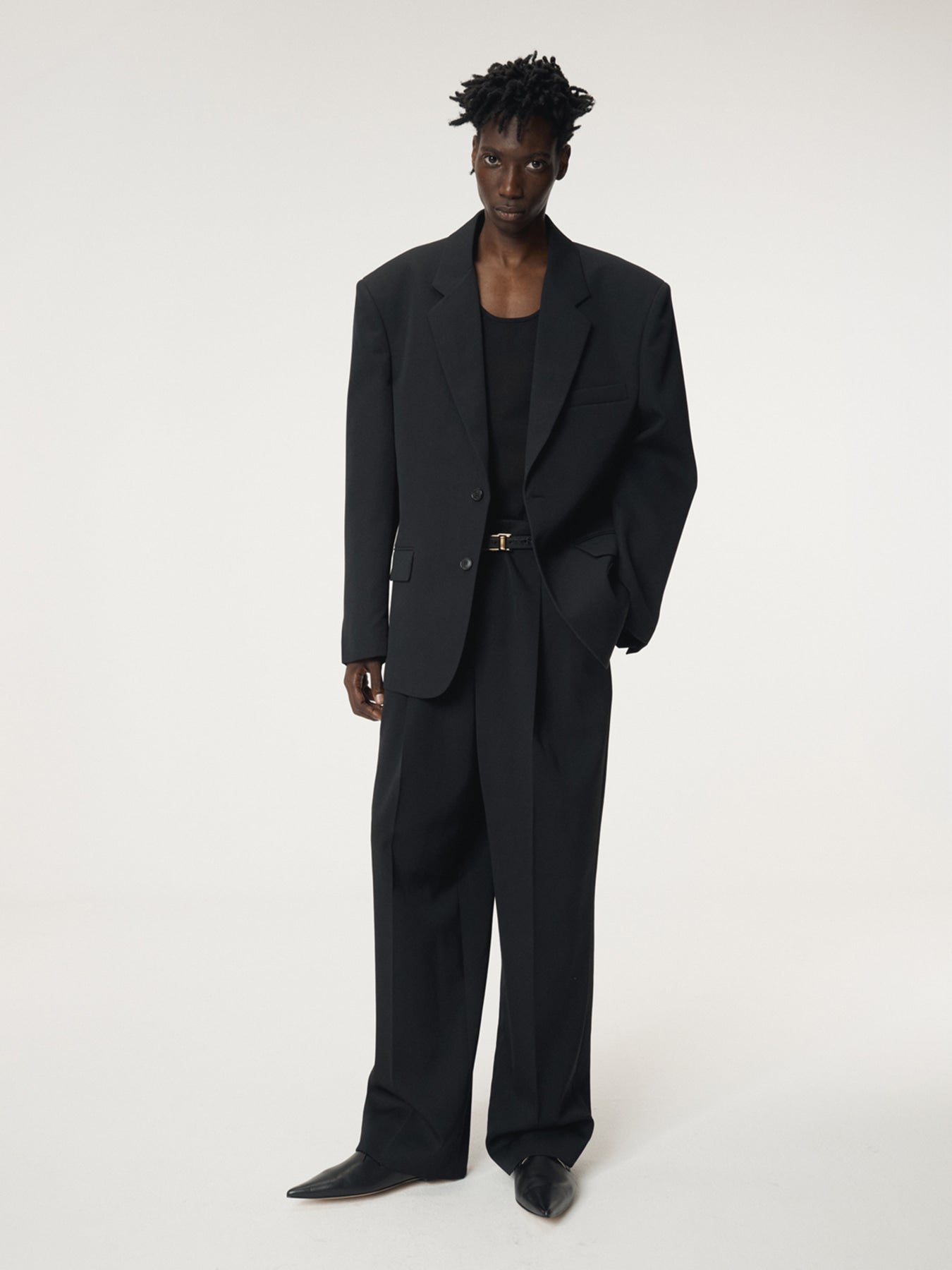 Recto - Structured Wool Blend Single Jacket (Black) product image 6 | TRAB K-Fashion Australia
