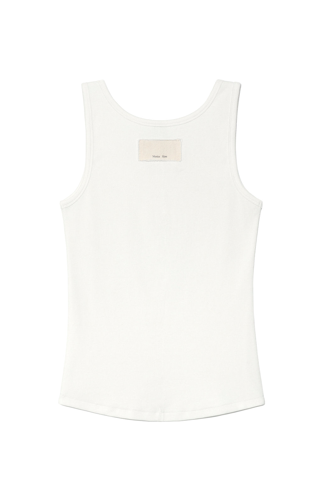 Matin Kim - Logo Applique Slim Tank Top (White) product image 2 | TRAB K-Fashion Australia