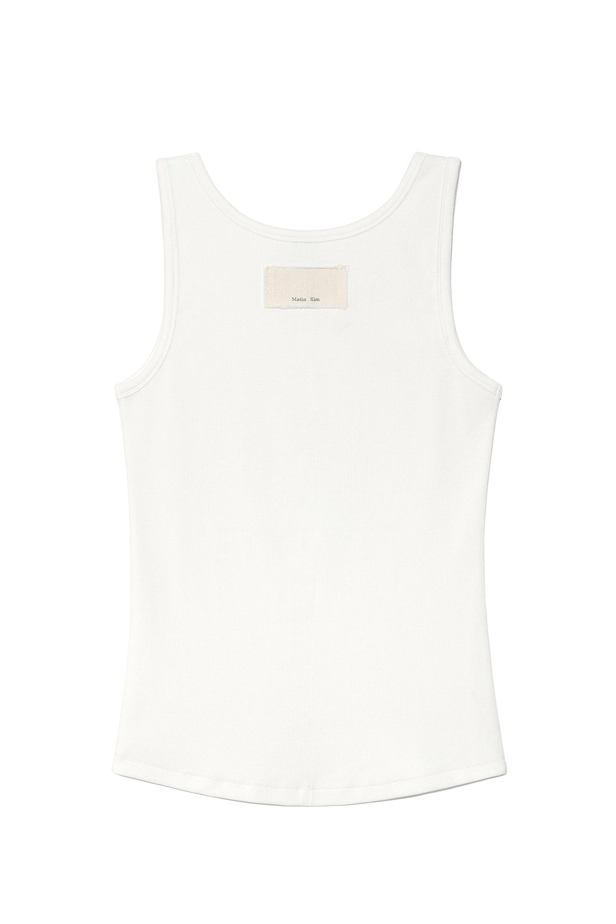 Matin Kim - Logo Applique Slim Tank Top (White) product image 2 | TRAB K-Fashion Australia