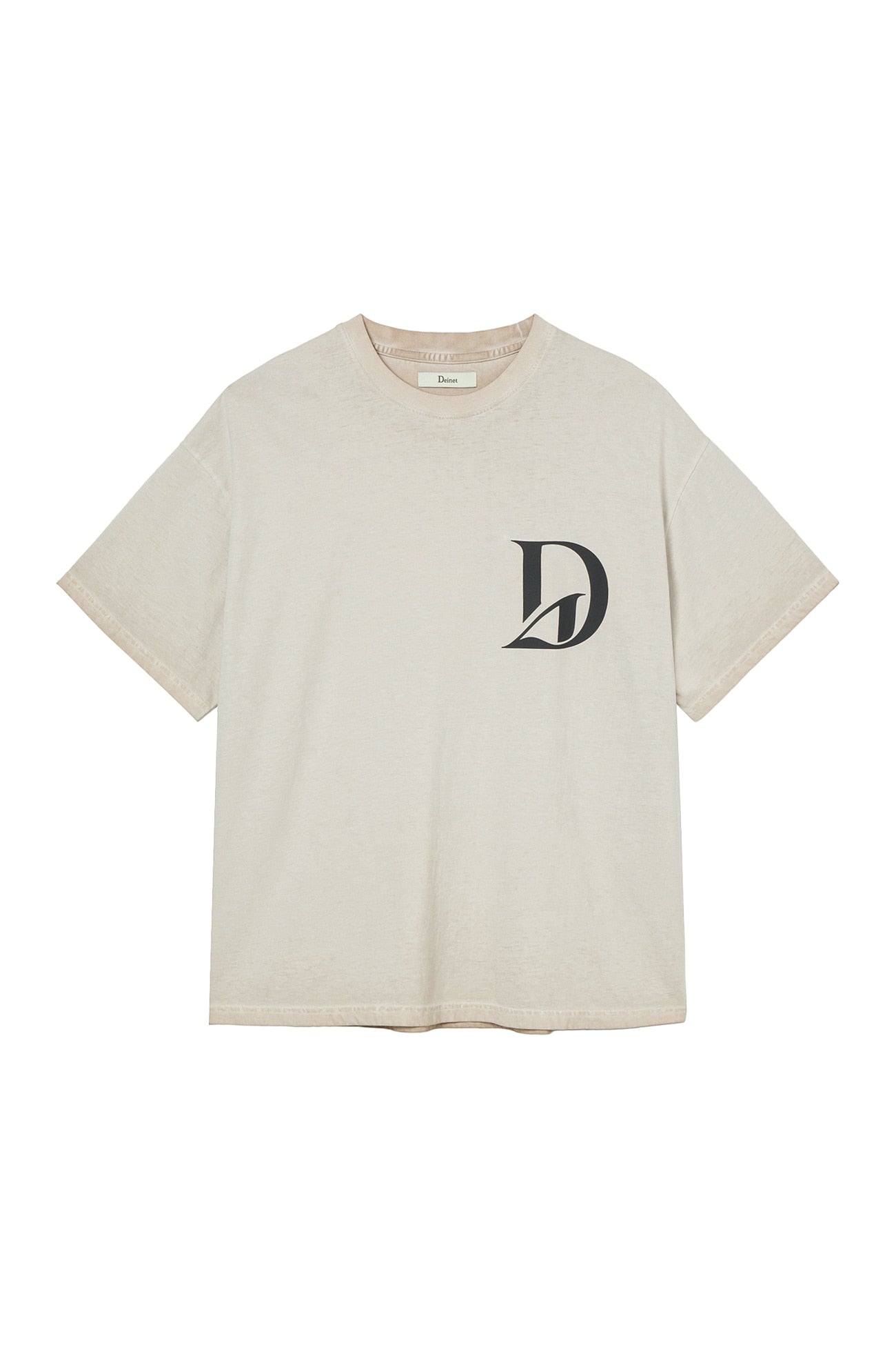 Deinet - Washed Logo T-Shirt (Beige) product image 1 | TRAB K-Fashion Australia
