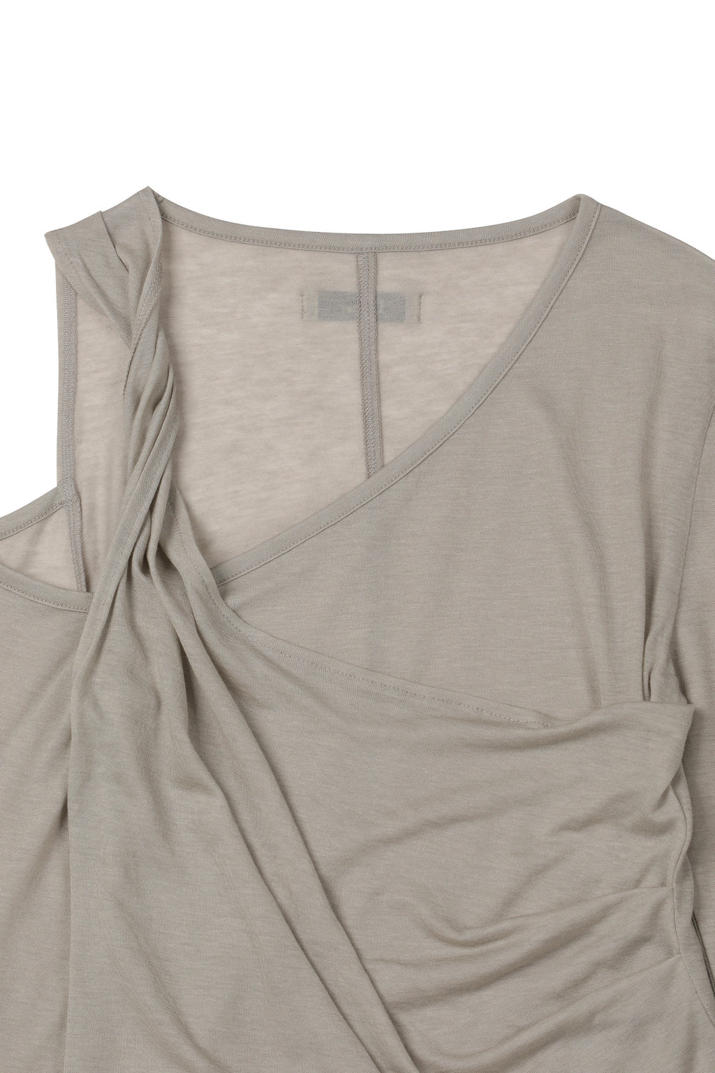 Deinet - One Shoulder Draped Asymmetric Top (Beige) product image 11 | TRAB K-Fashion Australia