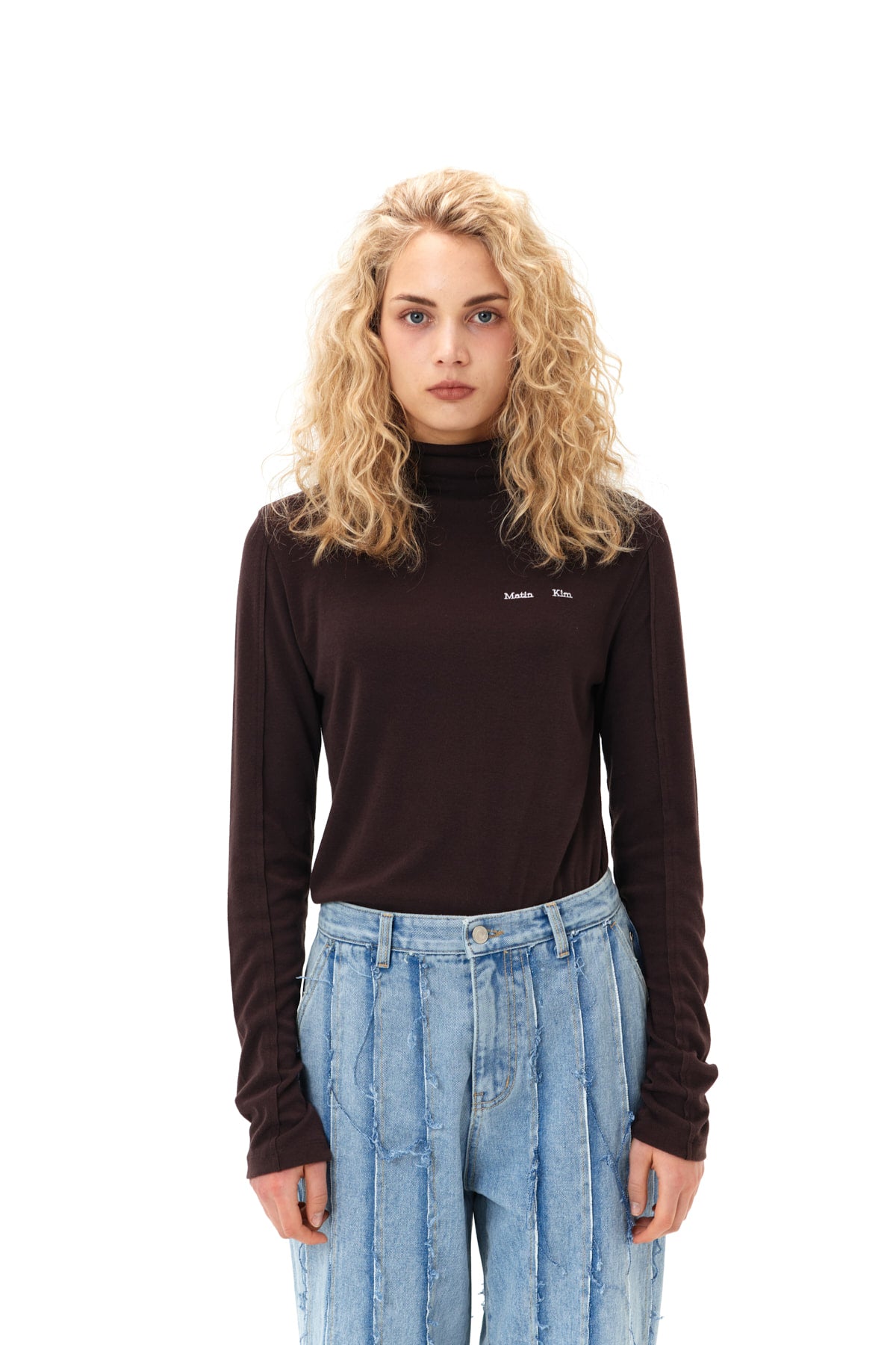 Matin Kim - Basic Turtle Neck (Brown) product image 5 | TRAB K-Fashion Australia