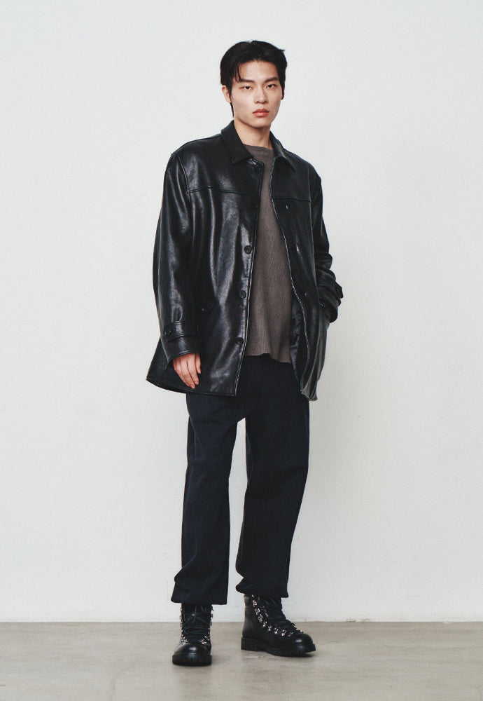 Art if acts - Garment Dyed Vintage Heavy Sweat Pants (Black) product image 5 | TRAB K-Fashion Australia