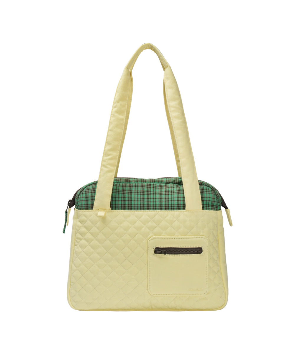 Coyseio - Check Quilted Tote Bag (Yellow) product image 8 | TRAB K-Fashion Australia