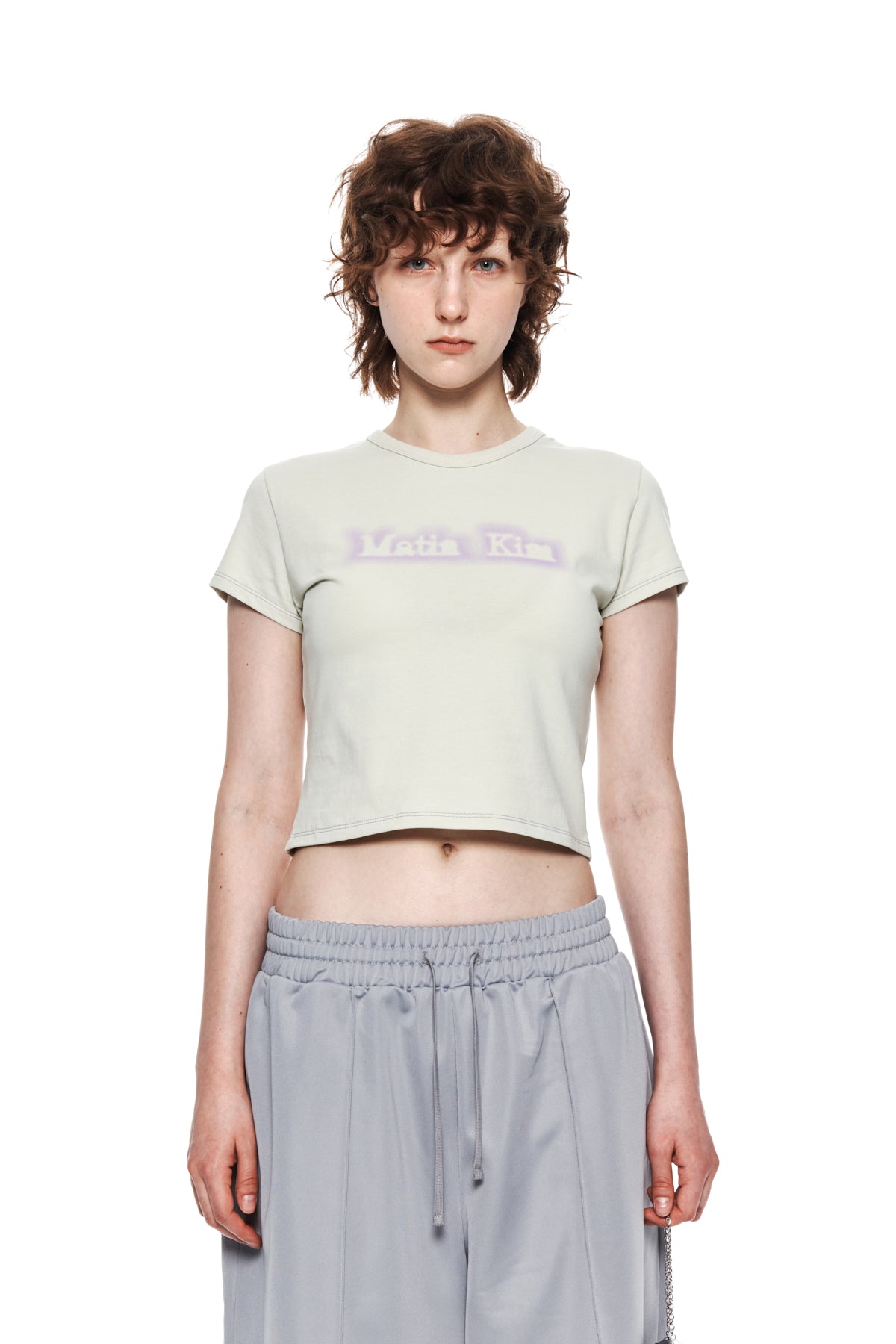 Matin Kim - Matin Shade Logo Crop Top (Light Green) product image 10 | TRAB K-Fashion Australia
