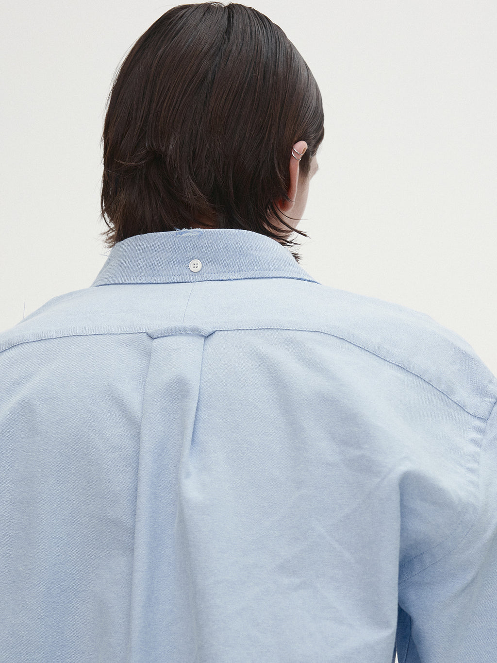 Tonywack - Cotton Lyocell Distressed Oxford Shirt (Sky Blue) product image 5 | TRAB K-Fashion Australia