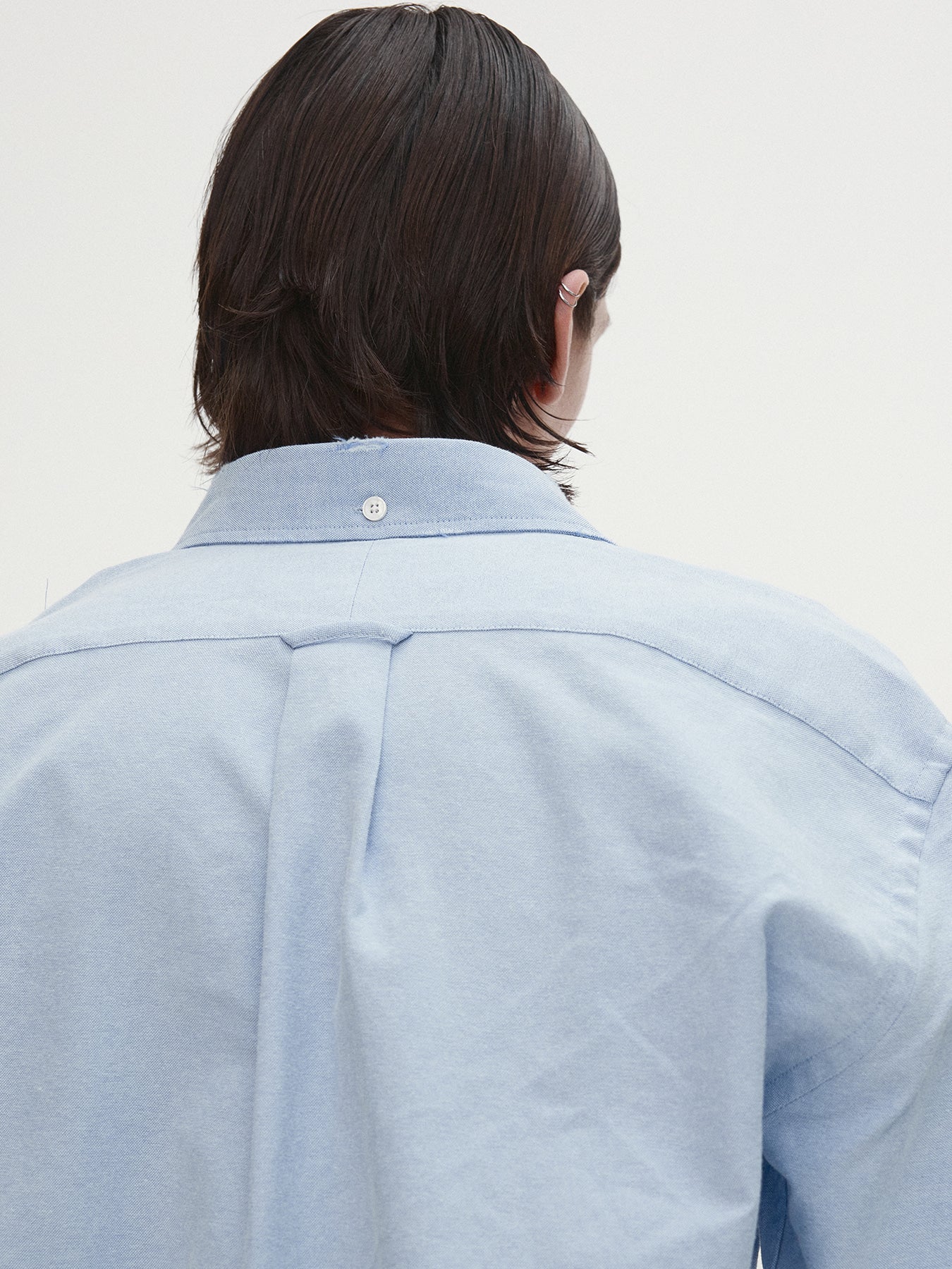 Tonywack - Cotton Lyocell Distressed Oxford Shirt (Sky Blue) product image 5 | TRAB K-Fashion Australia
