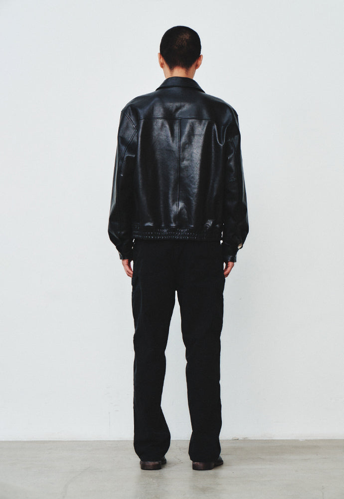 Art if acts - Lambskin Leather Blouson (Black) product image 3 | TRAB K-Fashion Australia