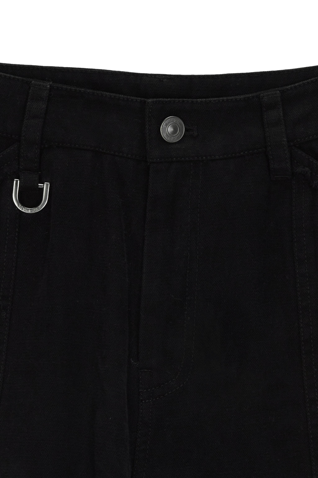Matin Kim - Patch Pocket Washed Cargo Pants (Black) product image 3 | TRAB K-Fashion Australia