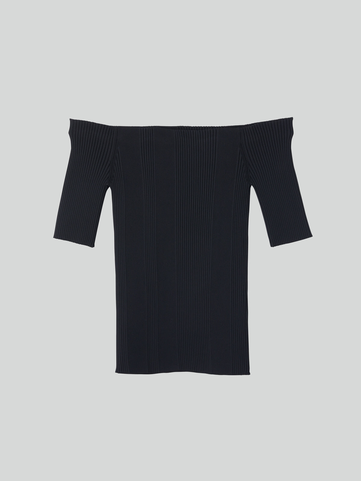 Recto - Off Shoulder Ribbed Knit Top (Black) product image 4 | TRAB K-Fashion Australia