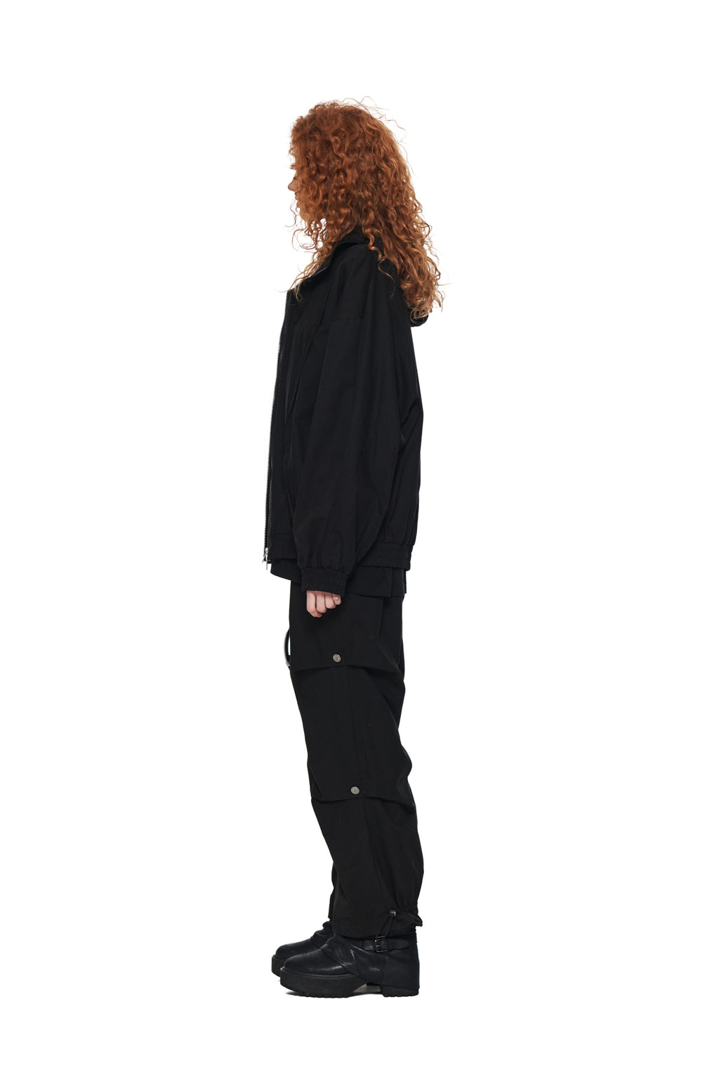 Matin Kim - Layered Hoody Balloon Jumper (Black) product image 6 | TRAB K-Fashion Australia