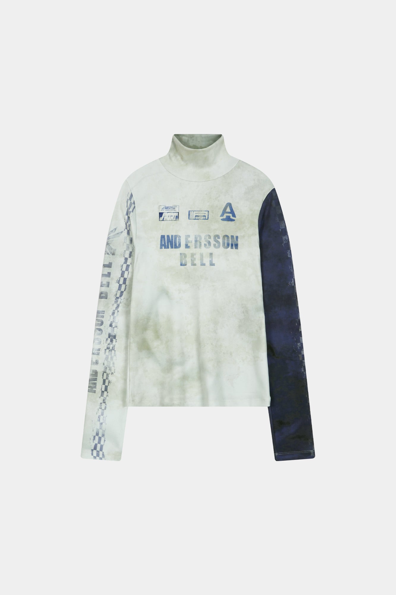 Andersson Bell - Racing Graphic Color-Block High-Neck Top (ivory/navy) (Ivory/Navy) product image 8 | TRAB K-Fashion Australia
