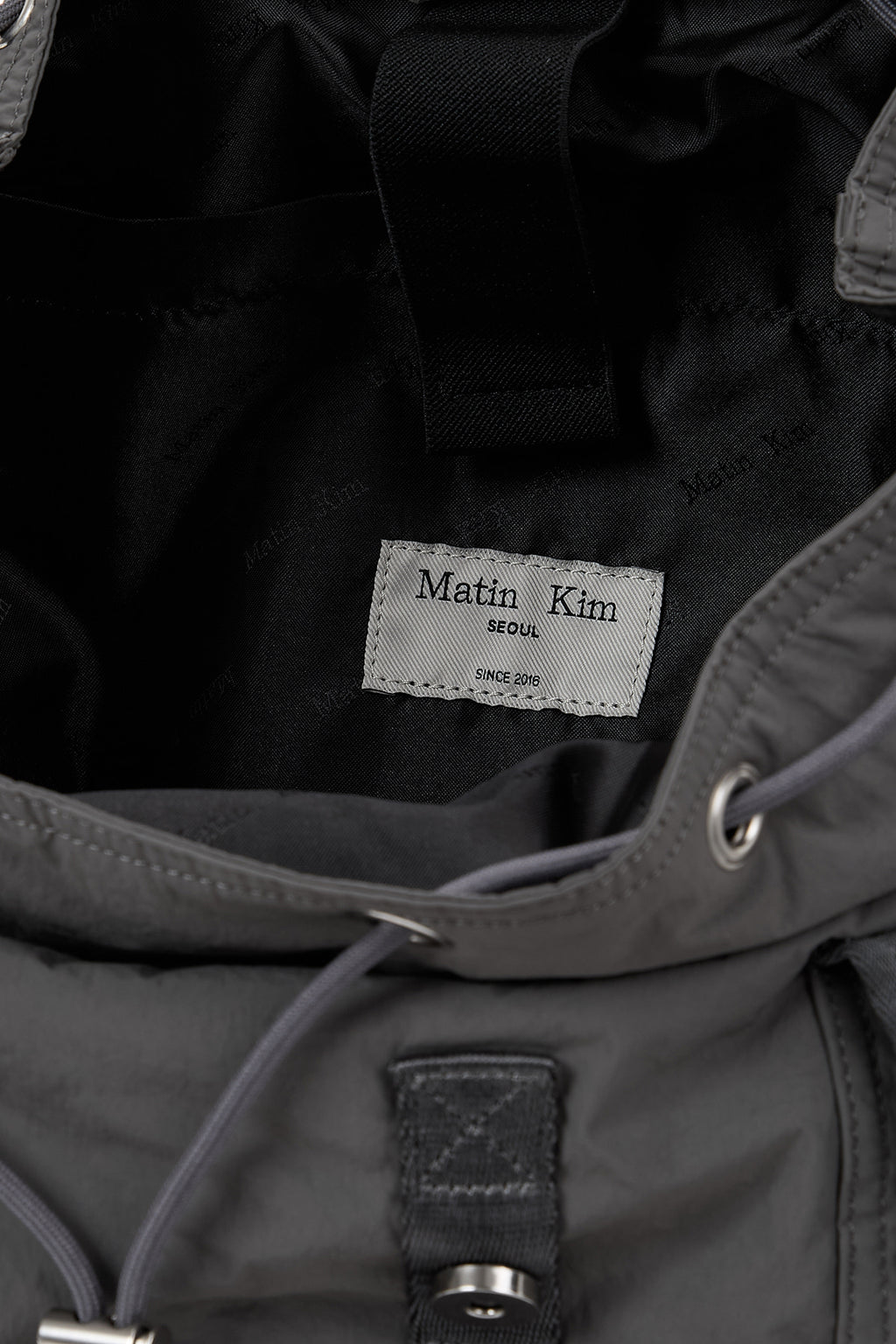 Matin Kim - Pocket Utility Large Back Pack (Charcoal) product image 5 | TRAB K-Fashion Australia