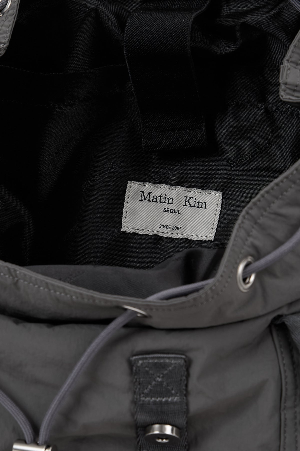 Matin Kim - Pocket Utility Large Back Pack (Charcoal) product image 5 | TRAB K-Fashion Australia