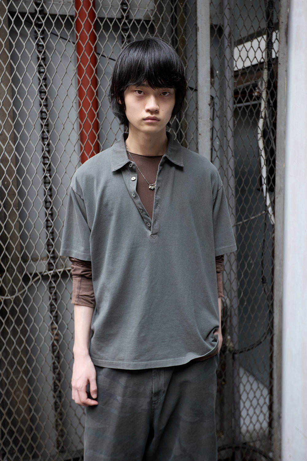 Hatchingroom - 4B Polo Tee Bleached (Moss) product image 9 | TRAB K-Fashion Australia