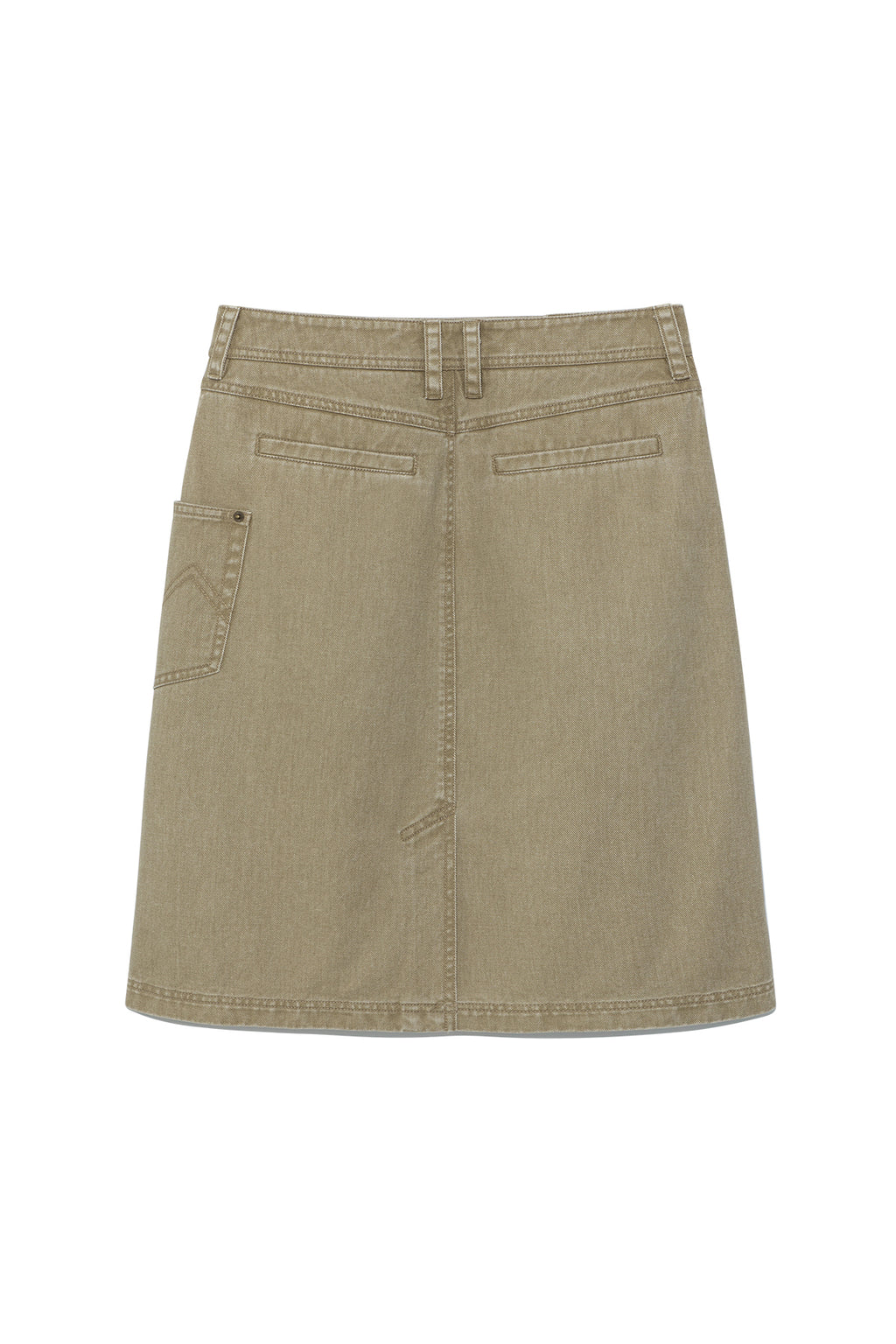 Matin Kim - Side Pocket Point Midi Skirt (Light Khaki) product image 2 | TRAB K-Fashion Australia