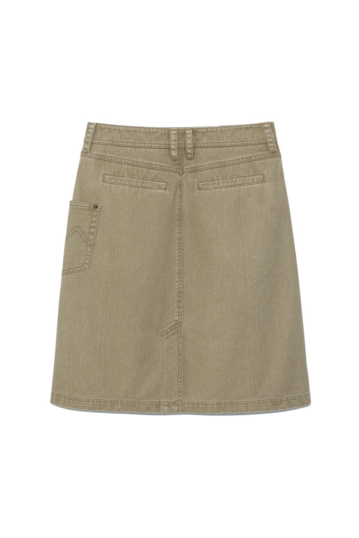 Matin Kim - Side Pocket Point Midi Skirt (Light Khaki) product image 2 | TRAB K-Fashion Australia