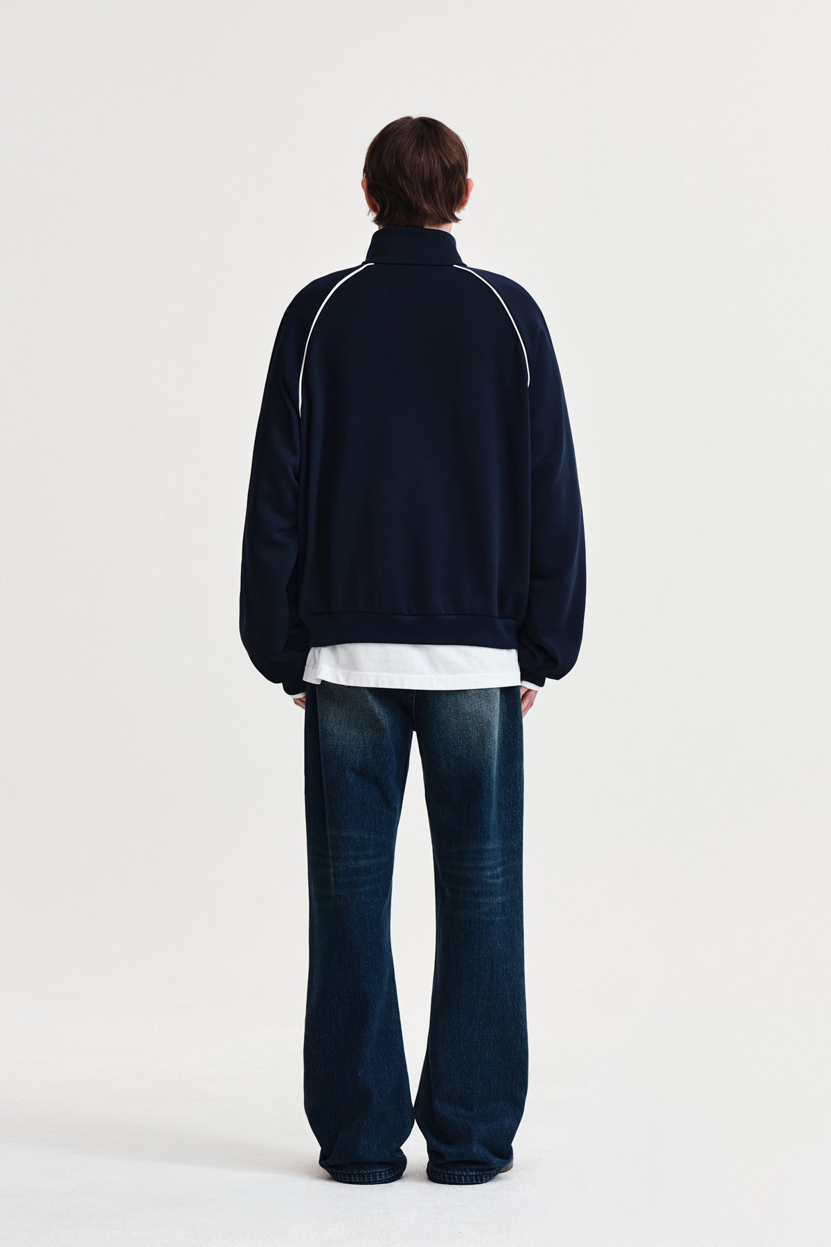 Matin Kim - Heart Logo Track Jumper (Navy) product image 12 | TRAB K-Fashion Australia