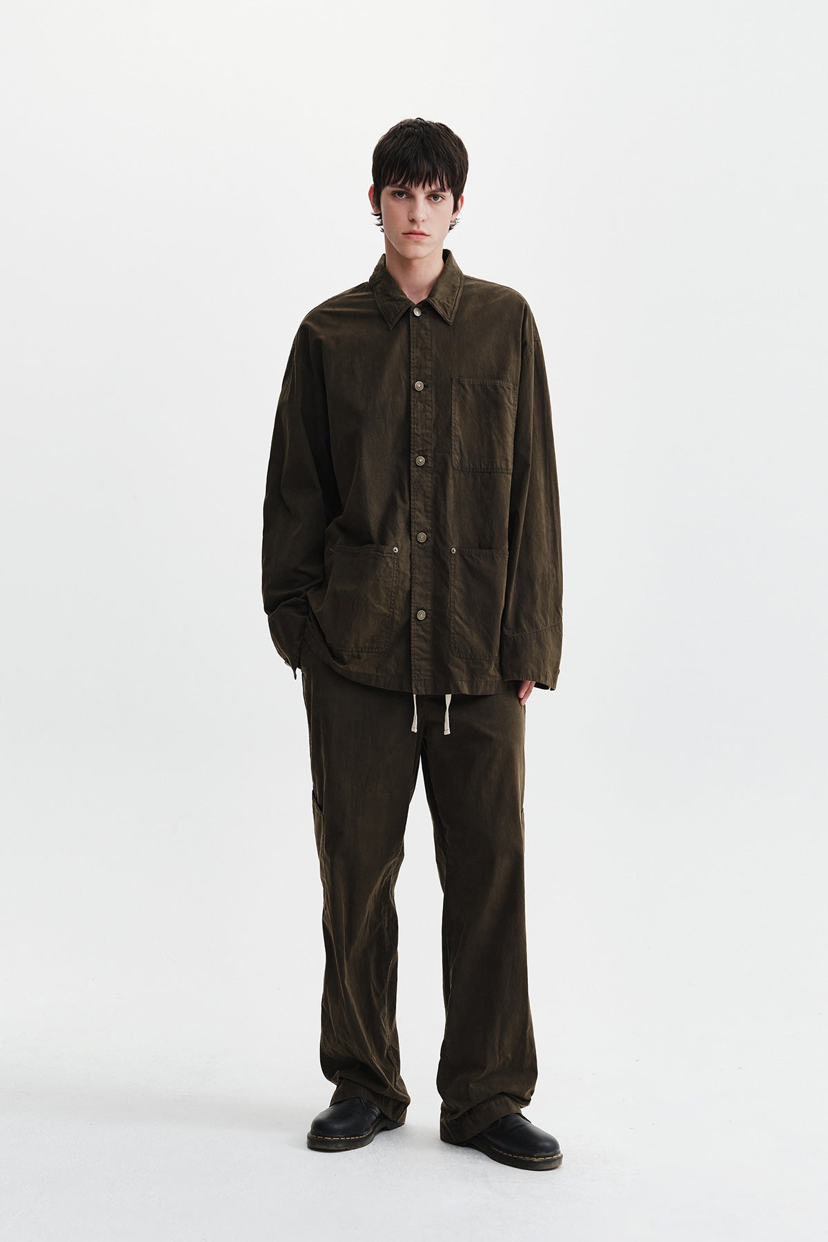 Matin Kim - Vintage Waxed Work Jacket (Khaki) product image 10 | TRAB K-Fashion Australia