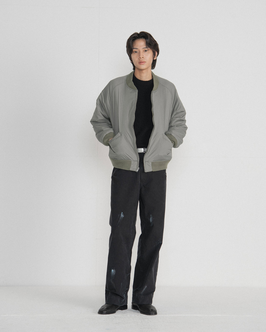Brownyard - Reversible Moleskin Blouson (Olive Grey) product image 3 | TRAB K-Fashion Australia