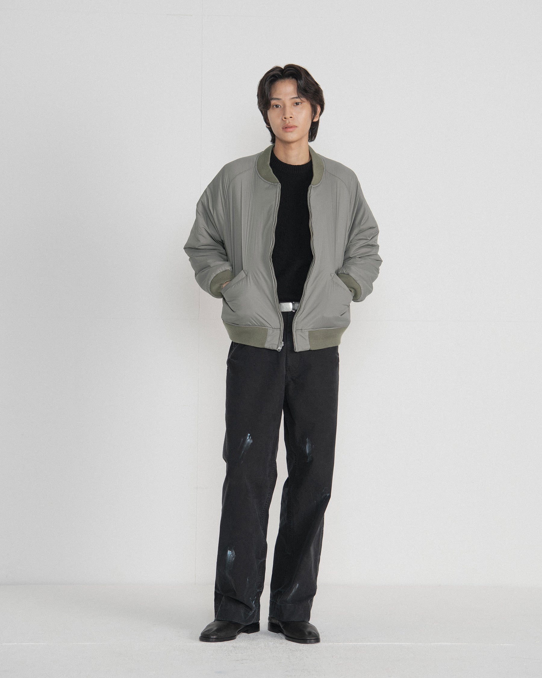Brownyard - Reversible Moleskin Blouson (Olive Grey) product image 3 | TRAB K-Fashion Australia