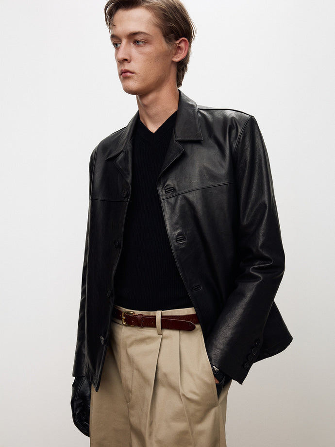 Tonywack - Vegetable Tanned Lamb Leather Jacket (Black) product image 5 | TRAB K-Fashion Australia