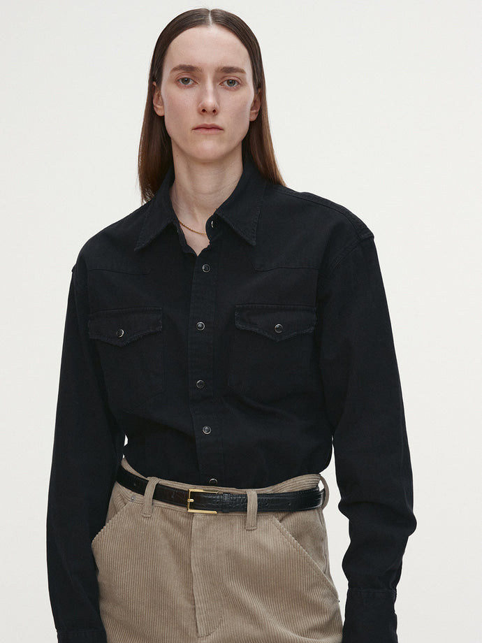 Tonywack - Washed Denim Distressed Western Shirt (Black) product image 5 | TRAB K-Fashion Australia