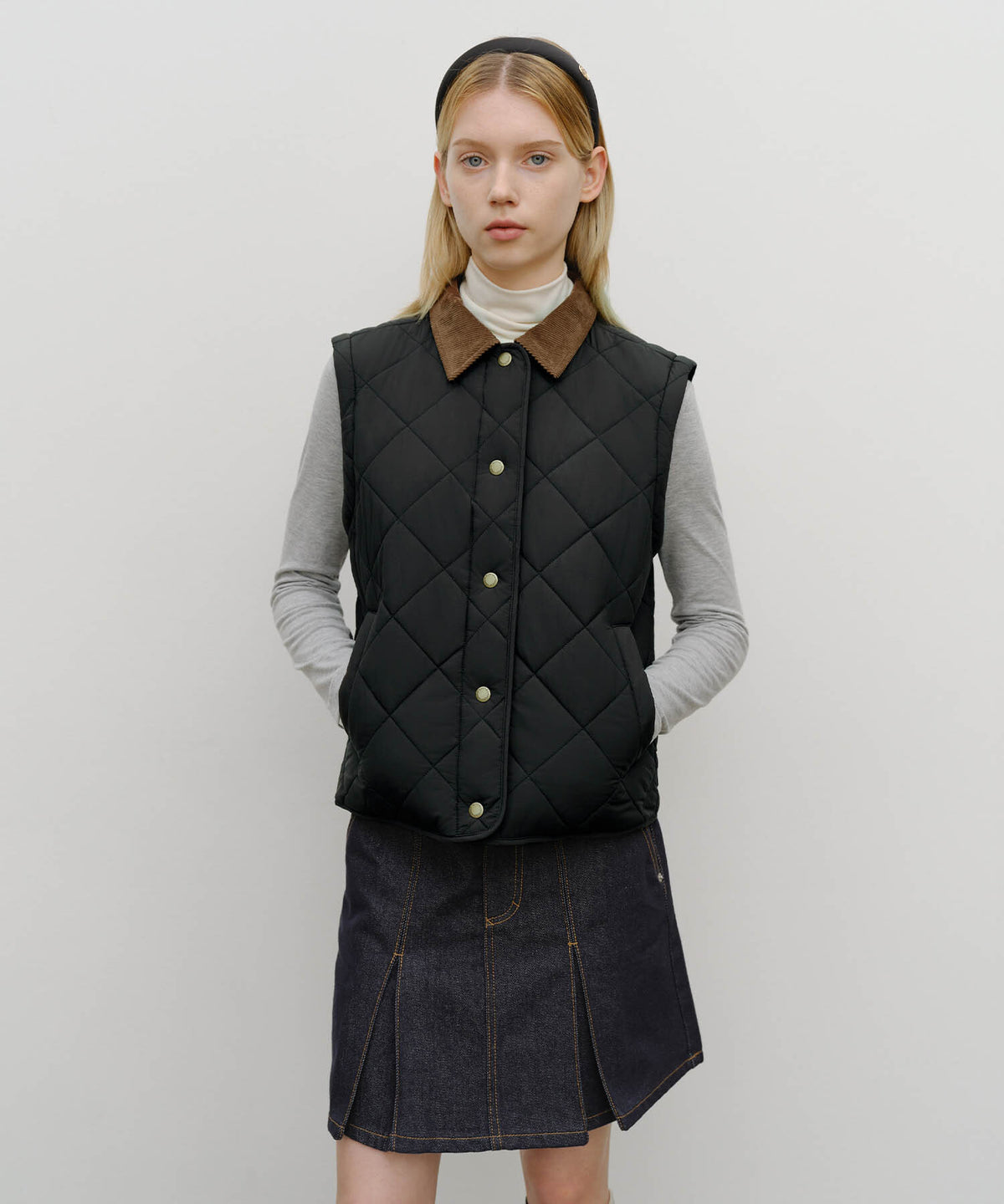 Marithe & Francois Girbaud - Detachable Quilting Jacket (Black) product image 4 | TRAB K-Fashion Australia