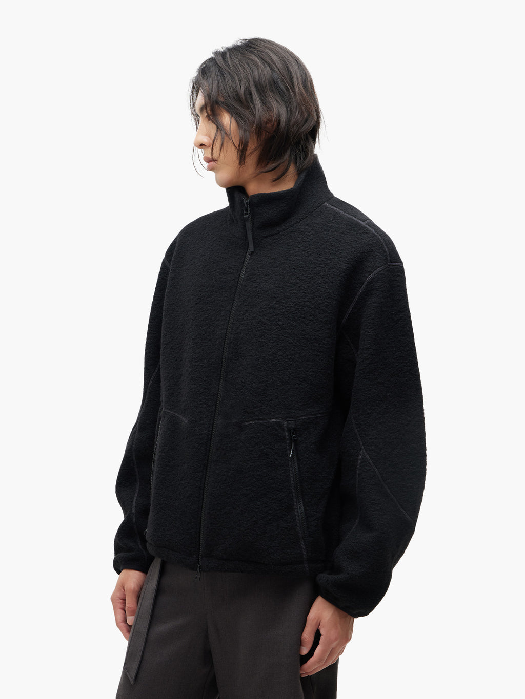 Jiyong Kim - Fleece Jacket (Black) product image 2 | TRAB K-Fashion Australia