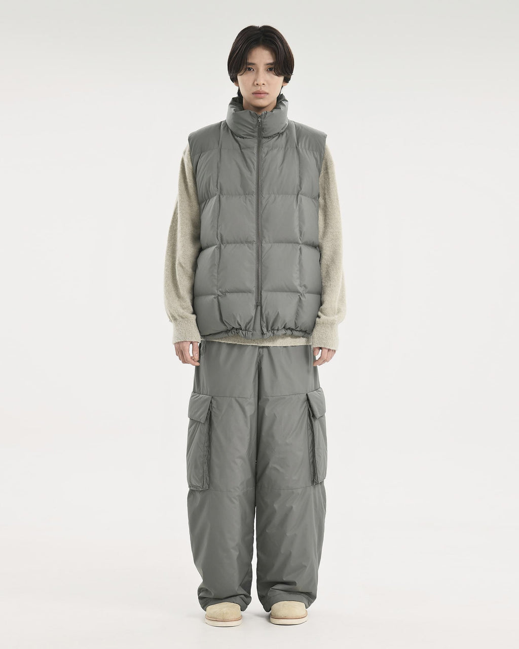 Brownyard - Travel Goose Down Vest (Olive Grey) product image 4 | TRAB K-Fashion Australia