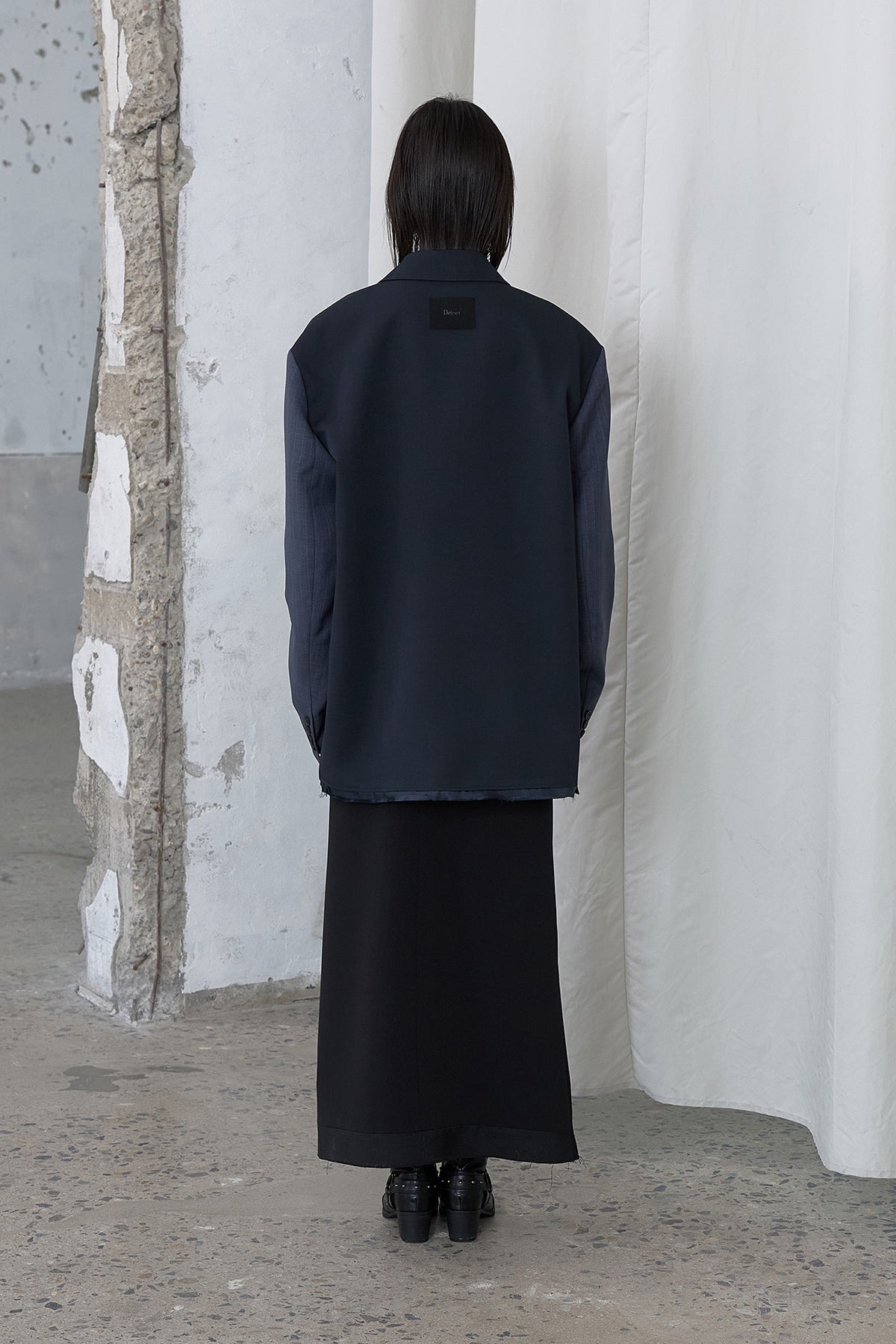 Deinet - Belt Long Raw Skirt (Black) product image 3 | TRAB K-Fashion Australia